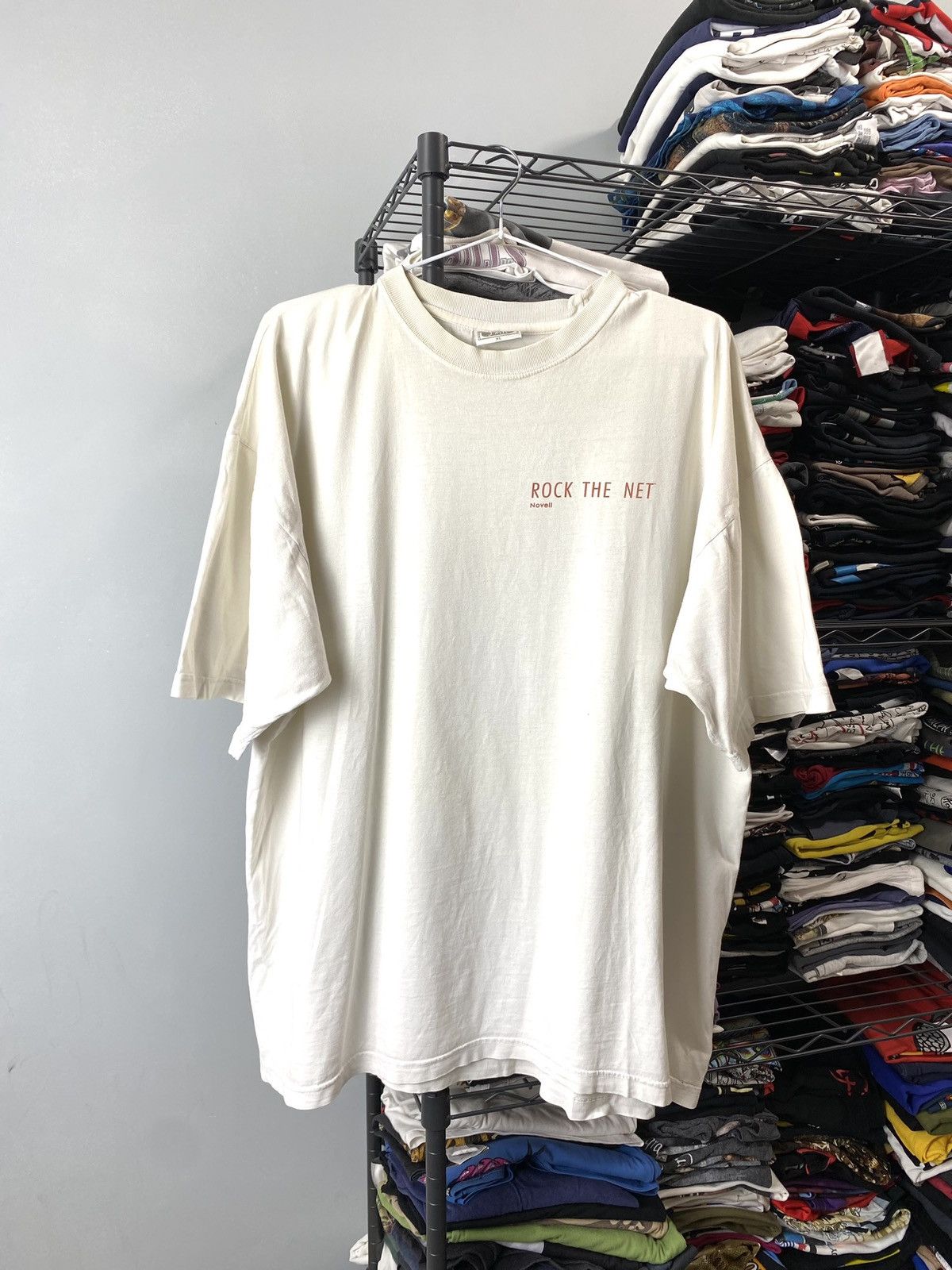 Vintage Vintage 1990’s Rock The Net Novell Band T Shirt Size US XL / EU 56 / 4 - 2 Thumbnail