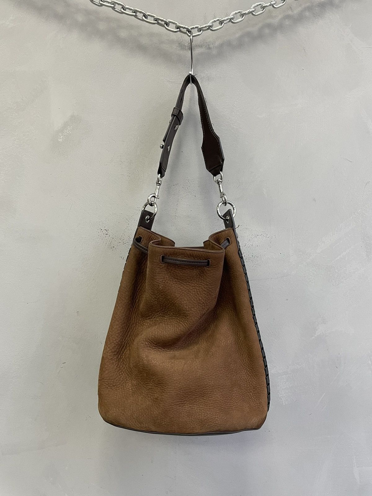 Allsaints Allsaints brown leather bucket bag vintage kmrii style Size ONE SIZE - 7 Thumbnail