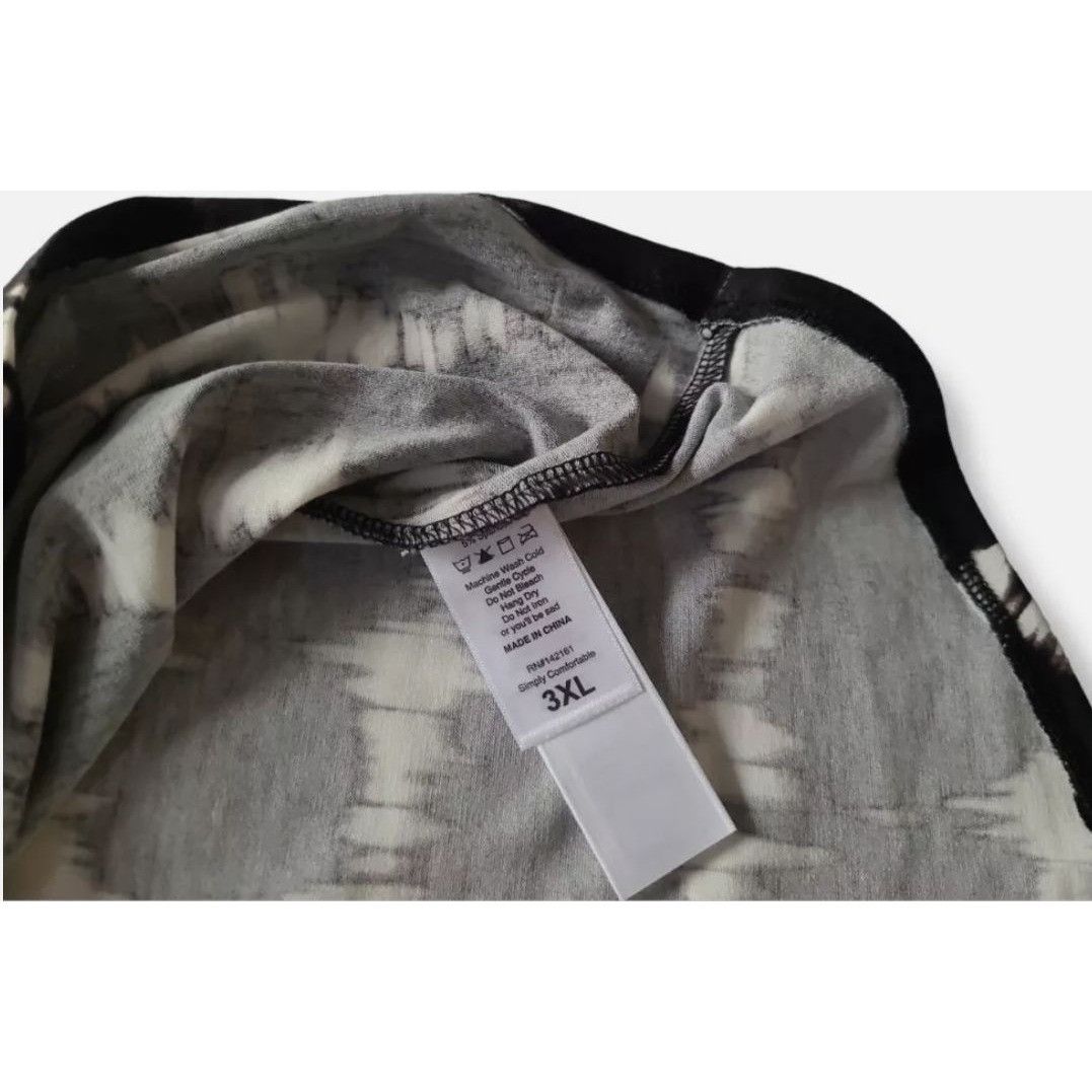 Other Womens Black & White Sleeveless Tie-Dye Tank Top 3XL Size 3XL / US 20-22 - 5 Thumbnail