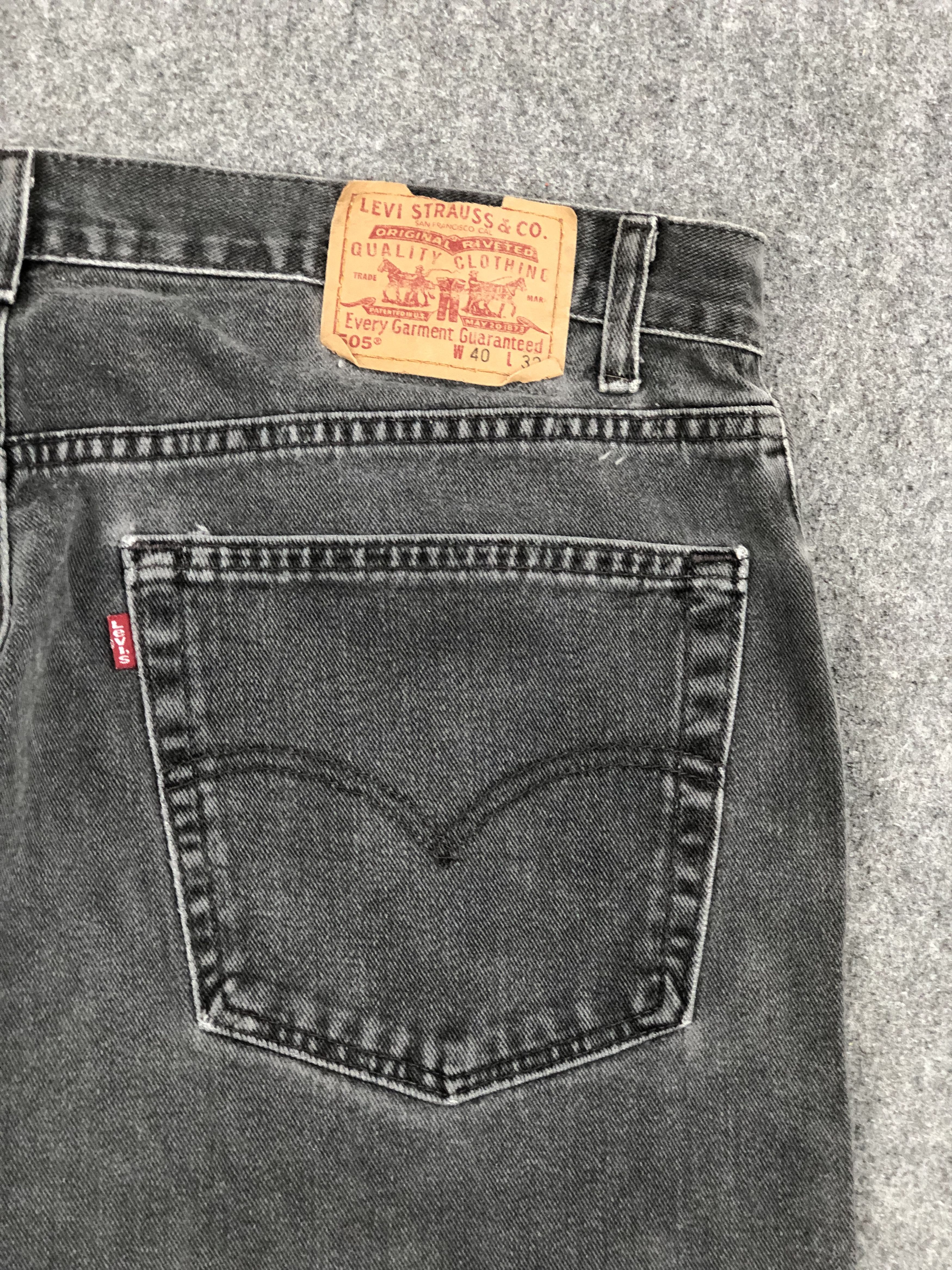 Levi's Faded Black Vintage 90s Levis 505 Jeans DP2292 Size US 39 - 12 Thumbnail