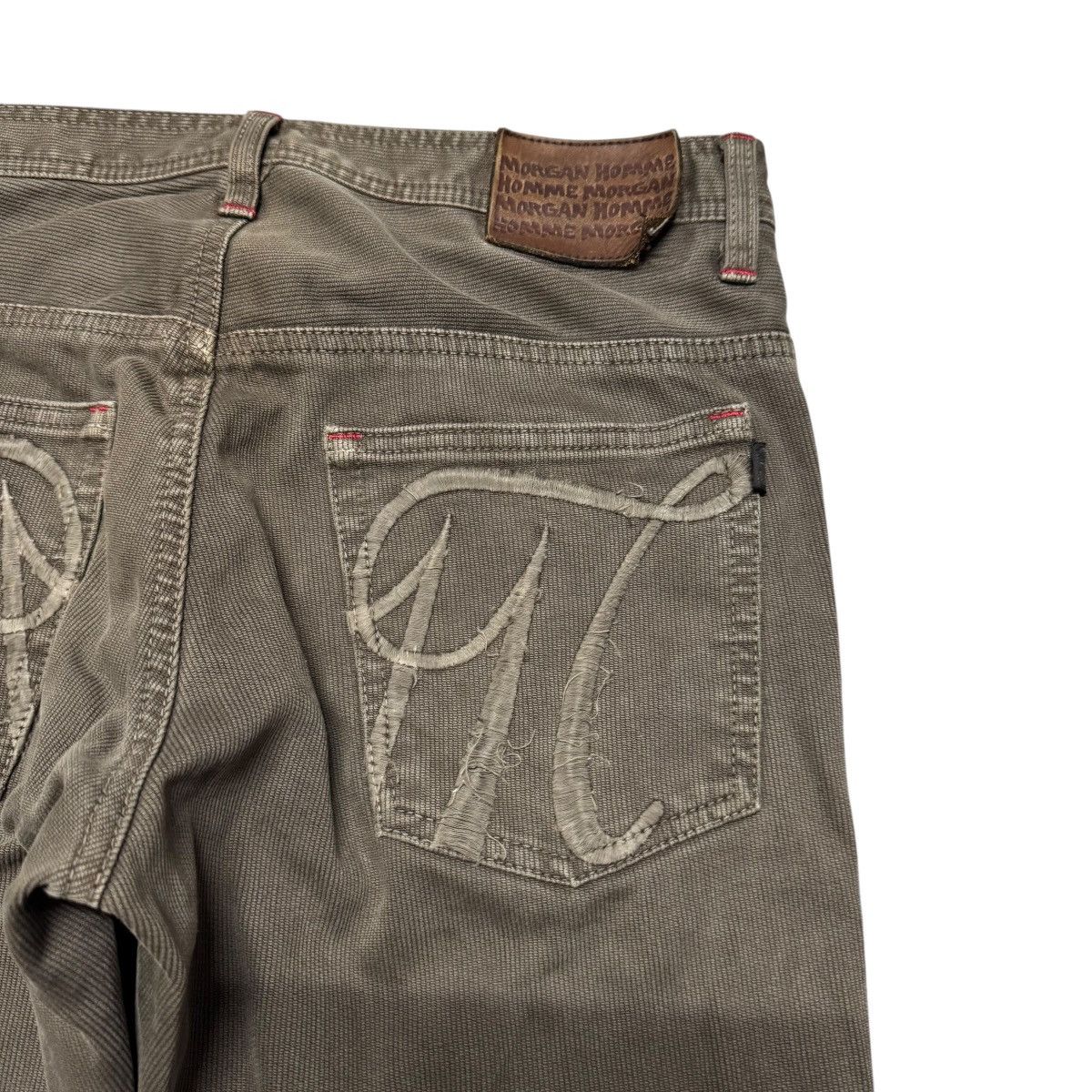 Japanese Brand Morgan Homme Brown Denim Flare Pants Size US 29 - 12 Thumbnail