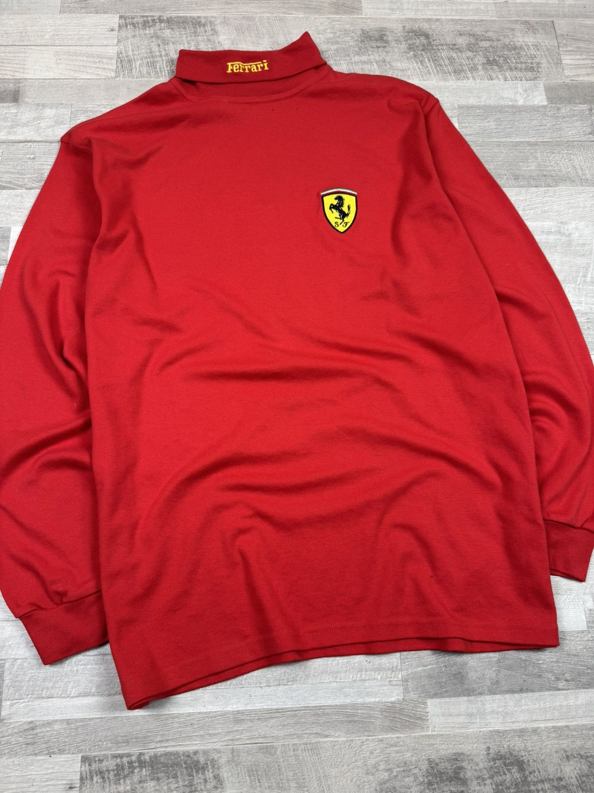 Ferrari Vintage 1996 Ferrari Red Long Sleeve XXL Size Size US XXL / EU 58 / 5 - 4 Thumbnail