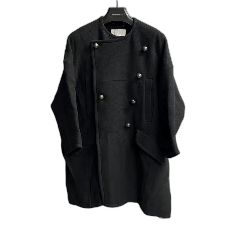 Chloe Black Wool Double-Breasted Coat by Chloe Size US S / EU 44-46 / 1 - 1 Thumbnail