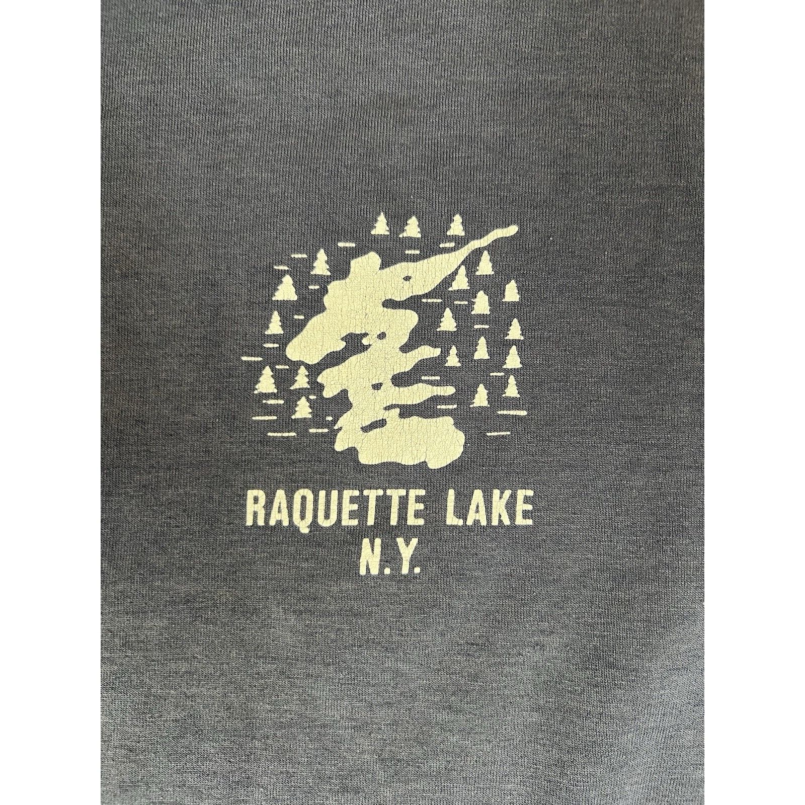Fruit Of The Loom Vintage Raquette Lake New York T-Shirt Size 2XL Single Stitc Size US XXL / EU 58 / 5 - 2 Thumbnail