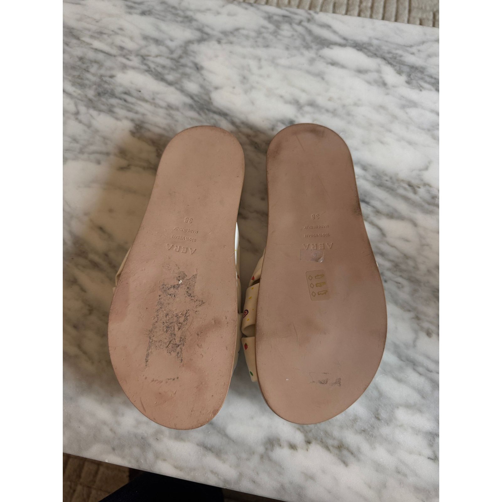 Other Aera White Vegan Leather Knot Flats Slides Size US 7.5 / IT 37.5 - 4 Thumbnail