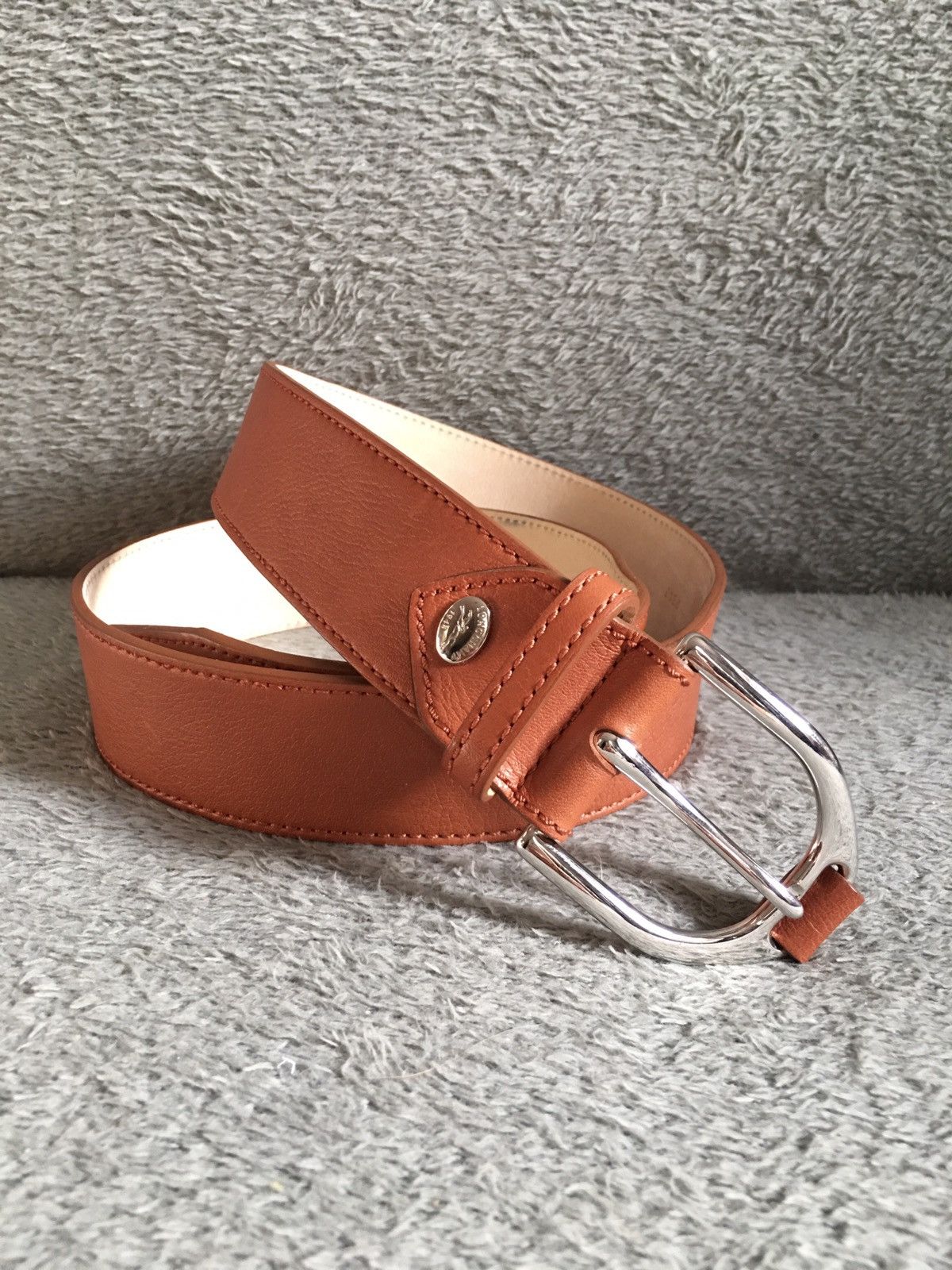Longchamp Longchamp Leather France Mens Belt Light Brown Size ONE SIZE - 1 Thumbnail