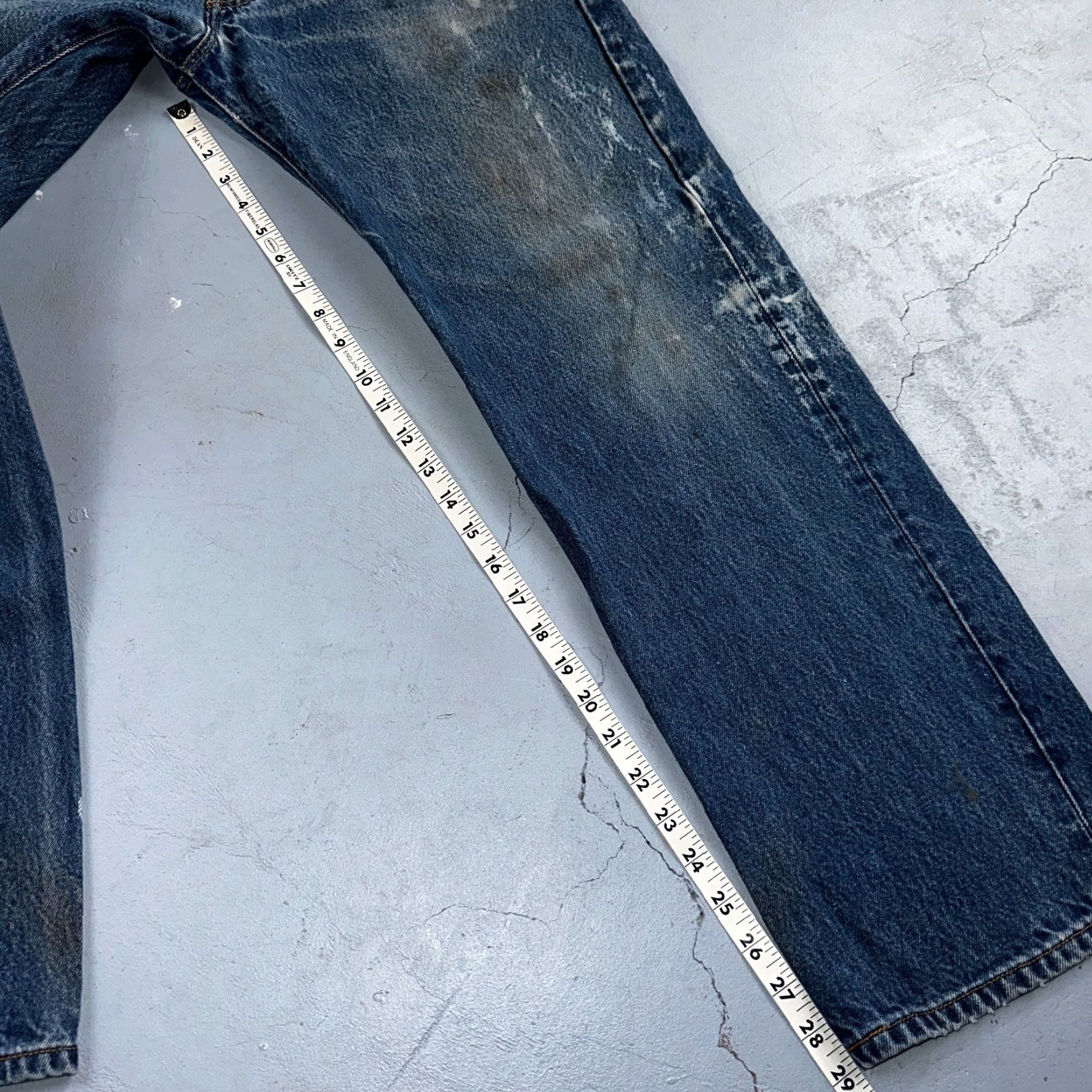 Levi's Levi's 501 Vintage Y2K XX Straight Leg Jeans 501 90s Blue Med Wash 35x33 35x29 Act 33x29 Size US 35 - 5 Thumbnail