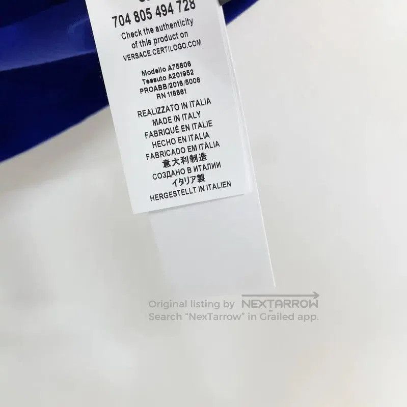Versace Versace L-size Blue Cotton Short Sleeve T-shirt . Size US L / EU 52-54 / 3 - 6 Thumbnail