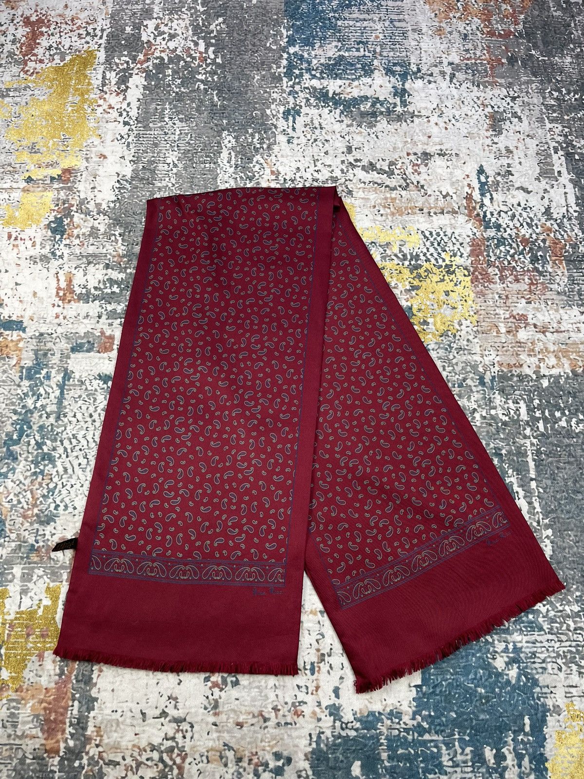 Nina Ricci VINTAGE NINA RICCI PAISLEY SILK SCARVES Size ONE SIZE - 2 Thumbnail