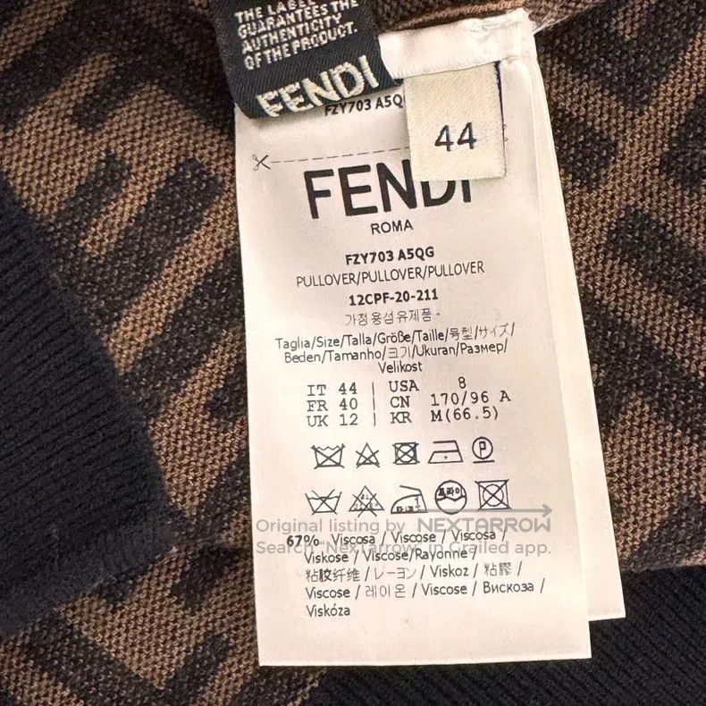 Fendi Fendi Double F Monogram All-Over Knit Top Size M / US 6-8 / IT 42-44 - 6 Thumbnail