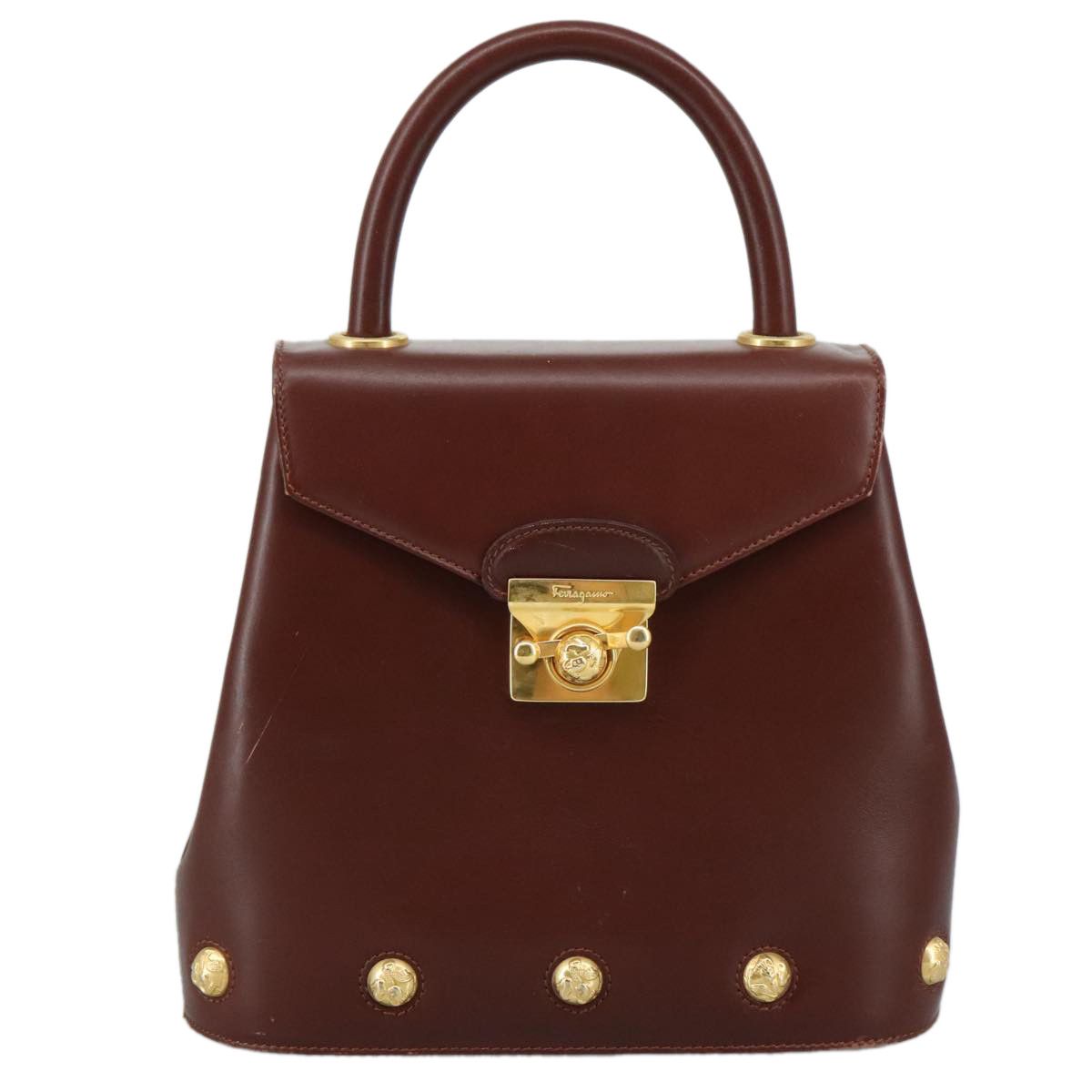 Salvatore Ferragamo Brown Leather Handbag (Pre-Owned) Size ONE SIZE - 1 Thumbnail