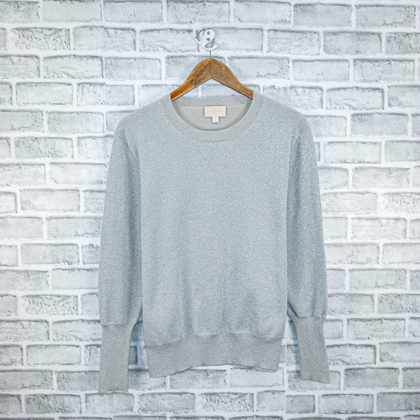 J.Crew J.Crew Collection Metallic sparkle Crew Pullover gray Small Size S / US 4 / IT 40 - 11 Thumbnail