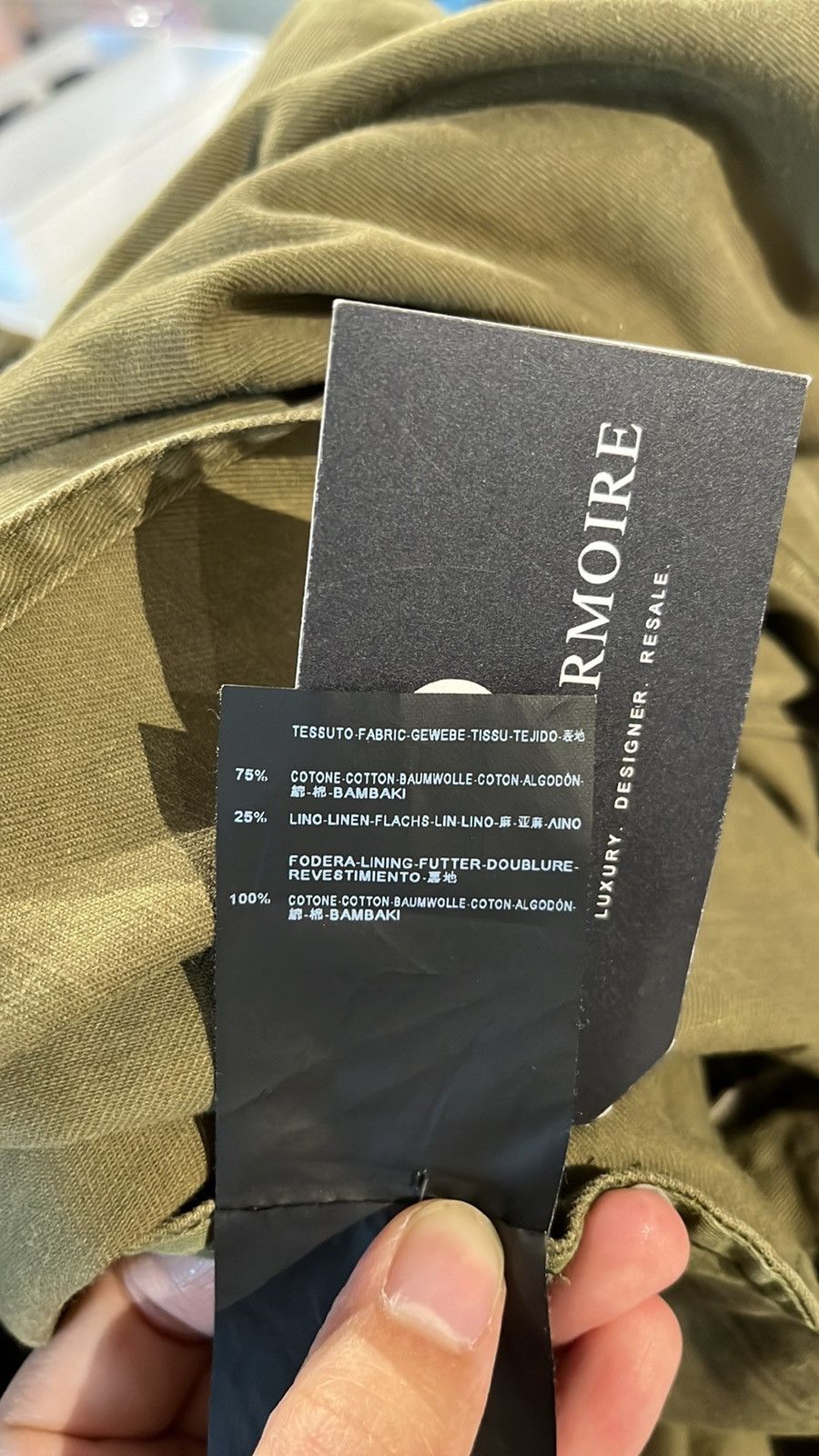Saint Laurent Paris Saint Laurent SS/14 Khaki Gabardine Fishtail Military Parka Size US XXS / EU 40 - 14 Thumbnail