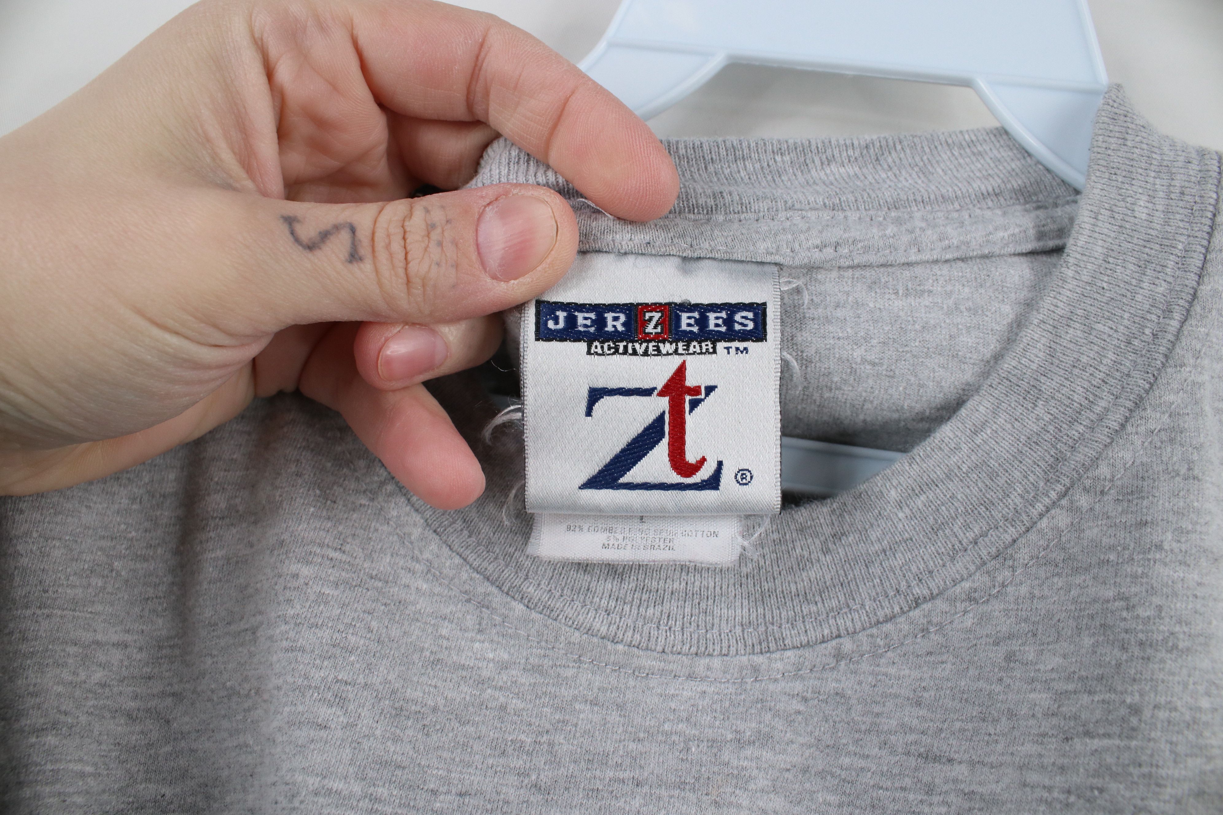 Vintage Vintage 90s Streetwear Blank Heavy Cotton T-Shirt Gray Size US L / EU 52-54 / 3 - 6 Thumbnail