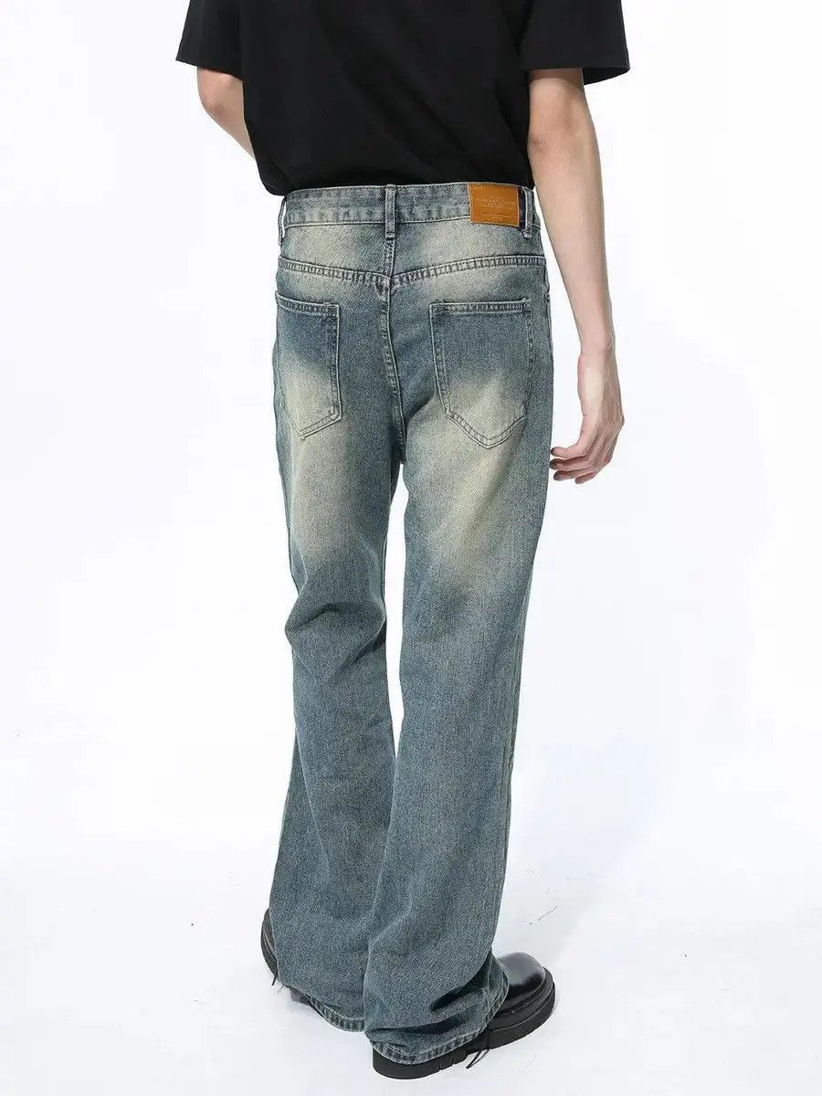 Japanese Brand Retro loose straight leg micro flared jeans Size US 32 / EU 48 - 3 Thumbnail