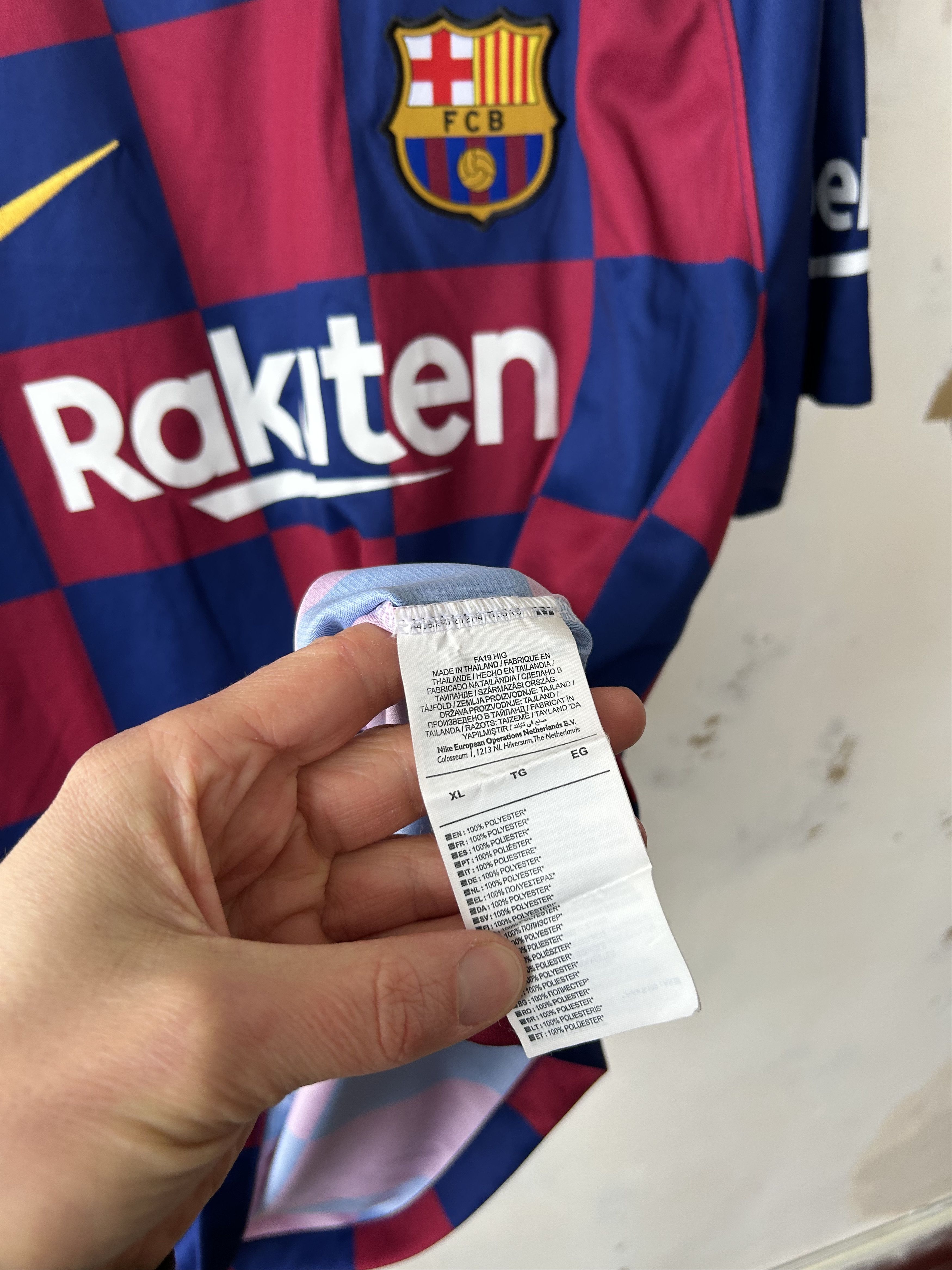 Nike Barcelona FC Nike Home Shirt Jersey 18/19 Size US XL / EU 56 / 4 - 6 Thumbnail