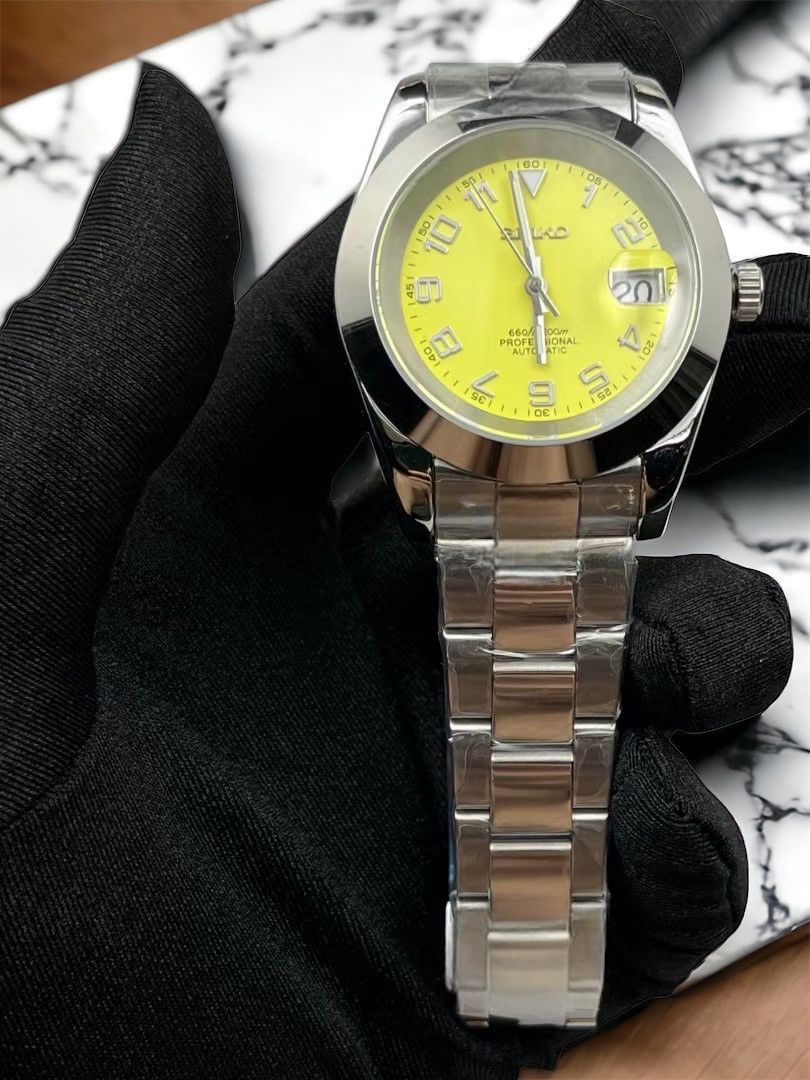 Japanese Brand × Seiko × Watch Seiko Mod Datejust Yellow Dial 39mm ...