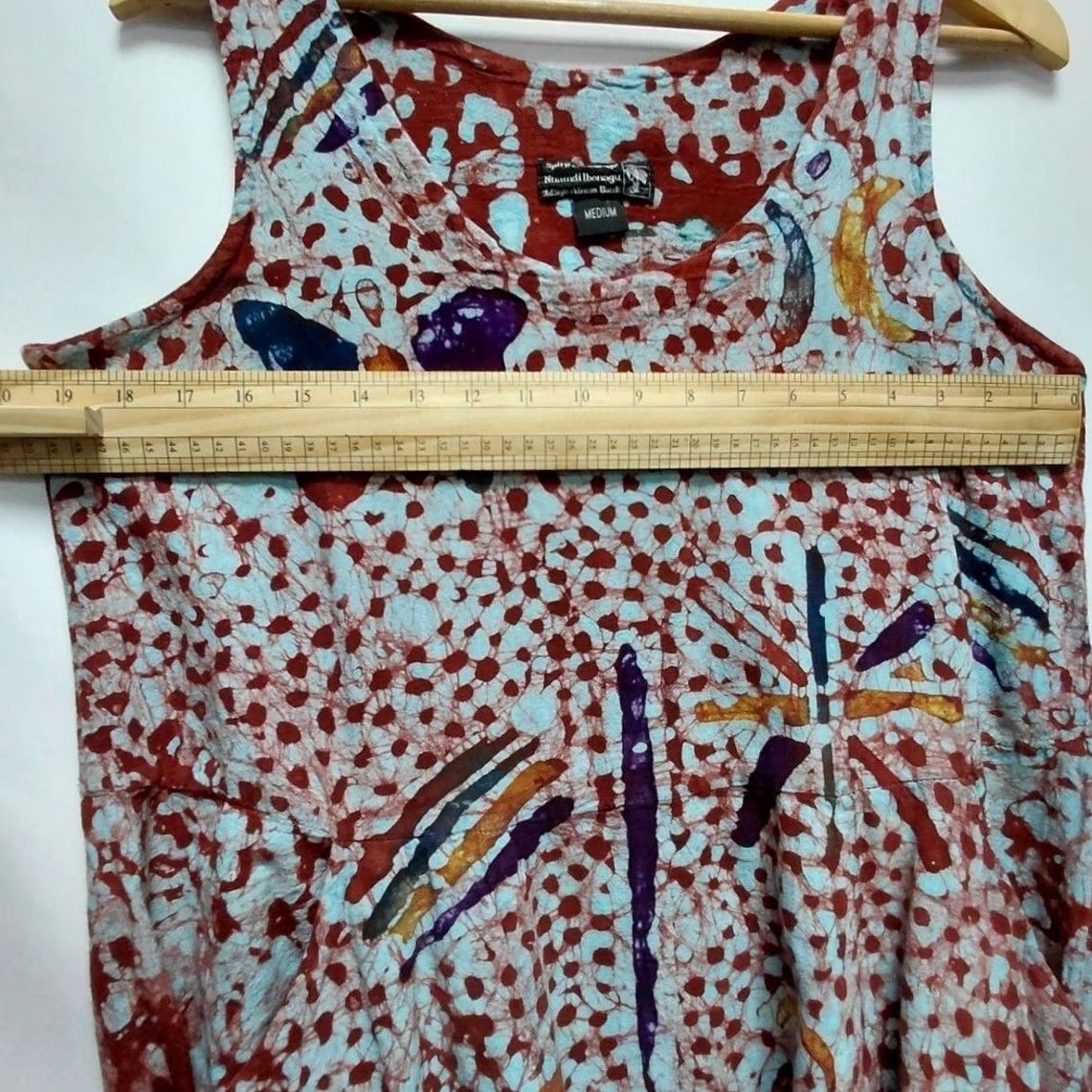 ESPIRIT Spirit of Courage Multicolor Graphic Print Cotton Batik Dress Women Sleeveless M Knee Length Tank Dress Summer Casual Nigeria Size M / US 6-8 / IT 42-44 - 5 Thumbnail