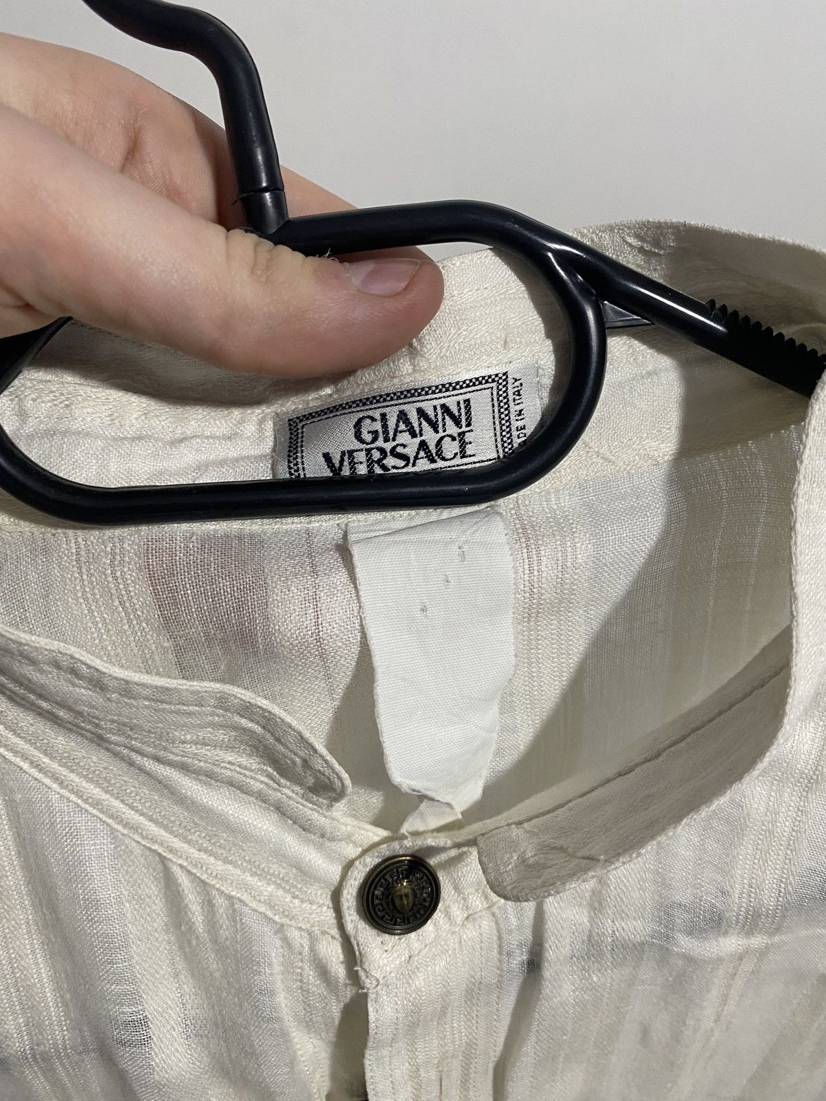 Other Vintage ultra rare linen gianni Versace shirt button up Size US XXL / EU 58 / 5 - 2 Thumbnail