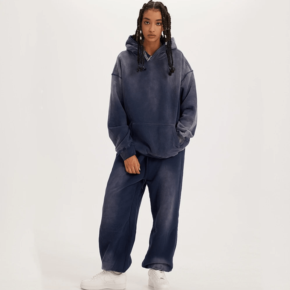 Japanese Brand StoneWashed Tie-Dyed Heavy Cotton Fleece Hoodie Stone Washed Size US L / EU 52-54 / 3 - 7 Thumbnail