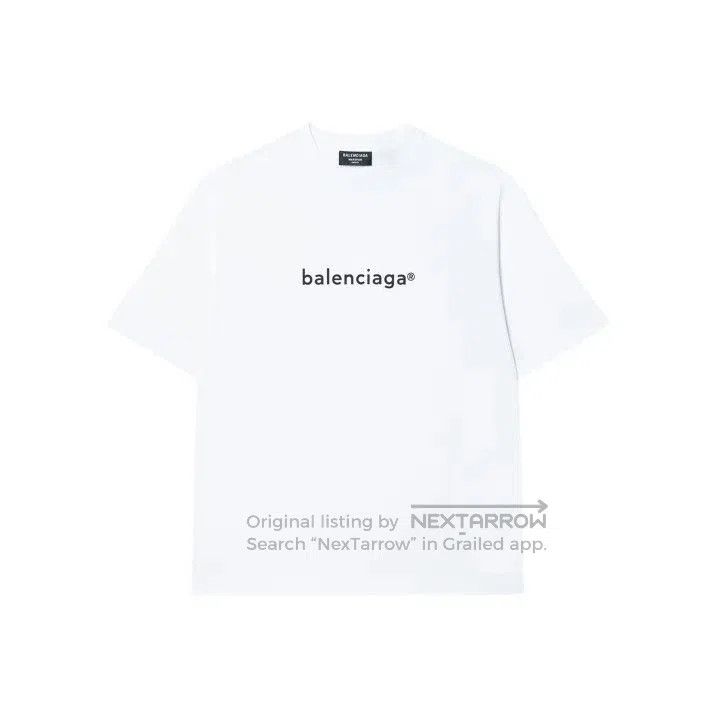 Balenciaga Balenciaga White Logo Print Short Sleeve T. Size US XS / EU 42 / 0 - 1 Thumbnail