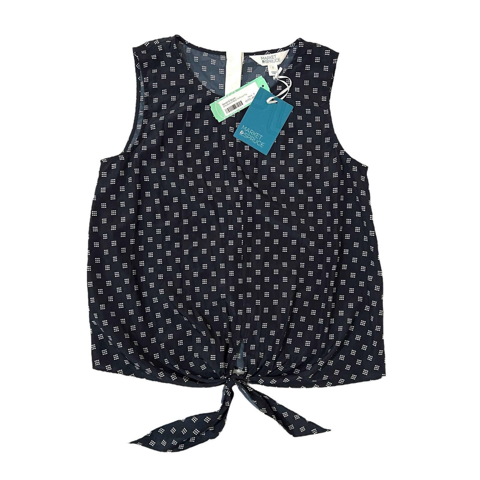 Other Billy Button Back Tie Front Top - Stitch Fix Dot Blouse Size S / US 4 / IT 40 - 10 Thumbnail