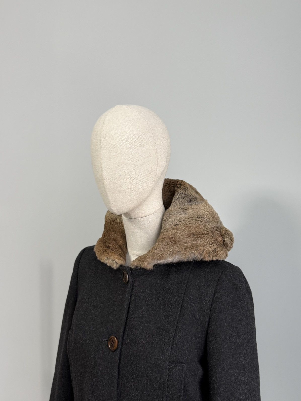 Dolce & Gabbana Dolce & Gabbana D&G Black Wool Coat Real Rabbit Fur Hood Size M / US 6-8 / IT 42-44 - 11 Thumbnail
