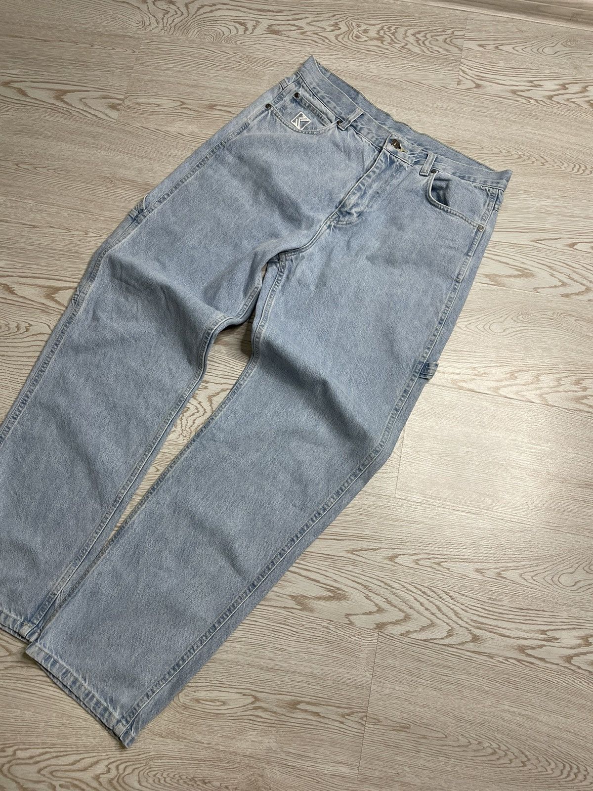 Japanese Brand × Karl Kani Karl Kani Hip Hop denim jeans joggers embroidered logo Size US 34 / EU 50 - 3 Thumbnail