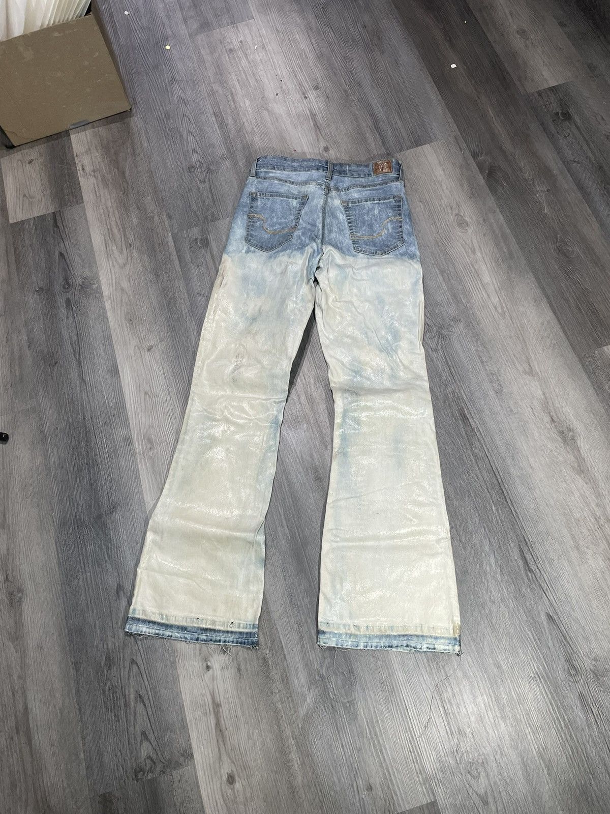 Other X3RLY Custom “Bleach Gradient” Waxed Jeans Size US 29 - 4 Thumbnail