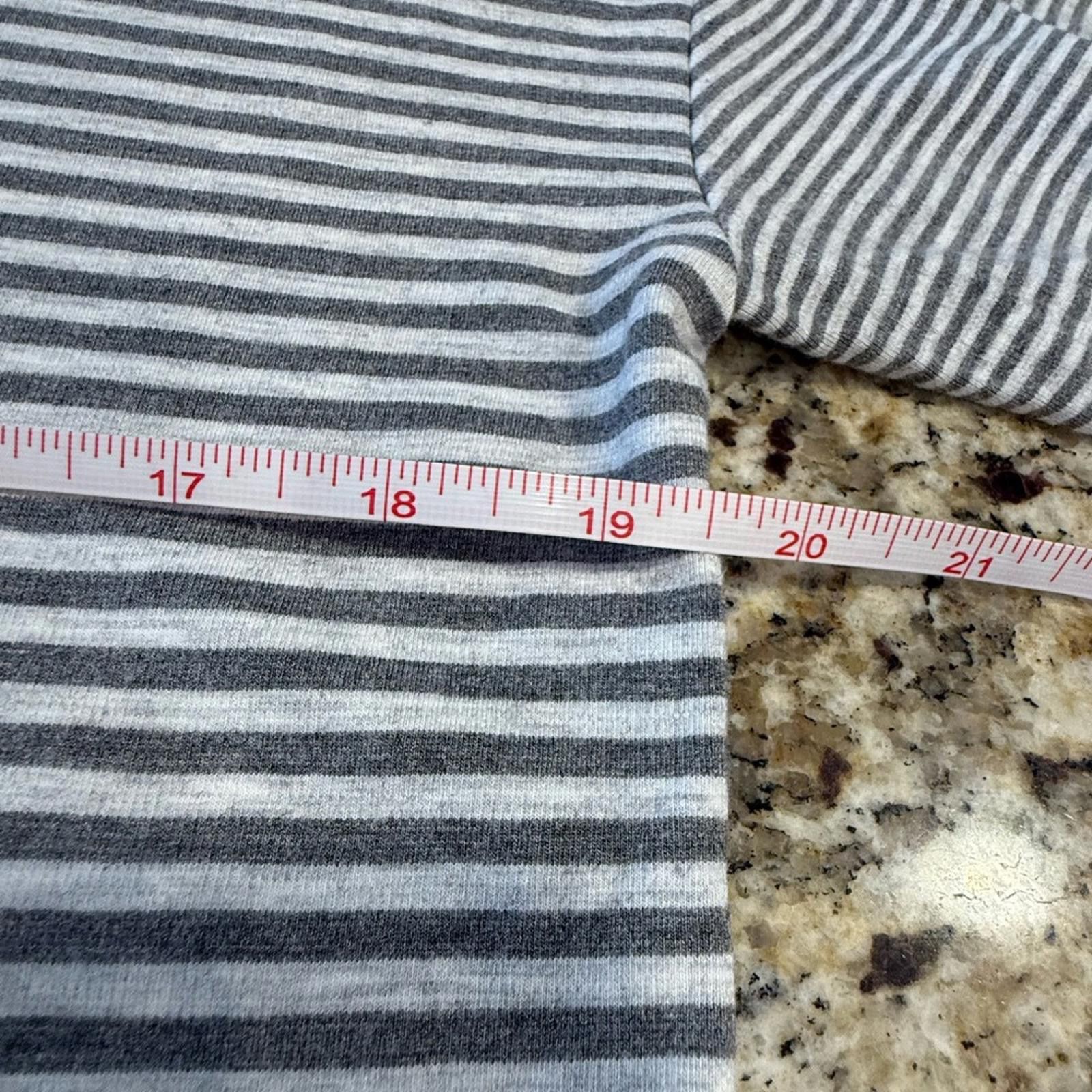 Other J. Jill gray white striped midi sheath dress pockets SZ XS Size XS / US 0-2 / IT 36-38 - 8 Thumbnail