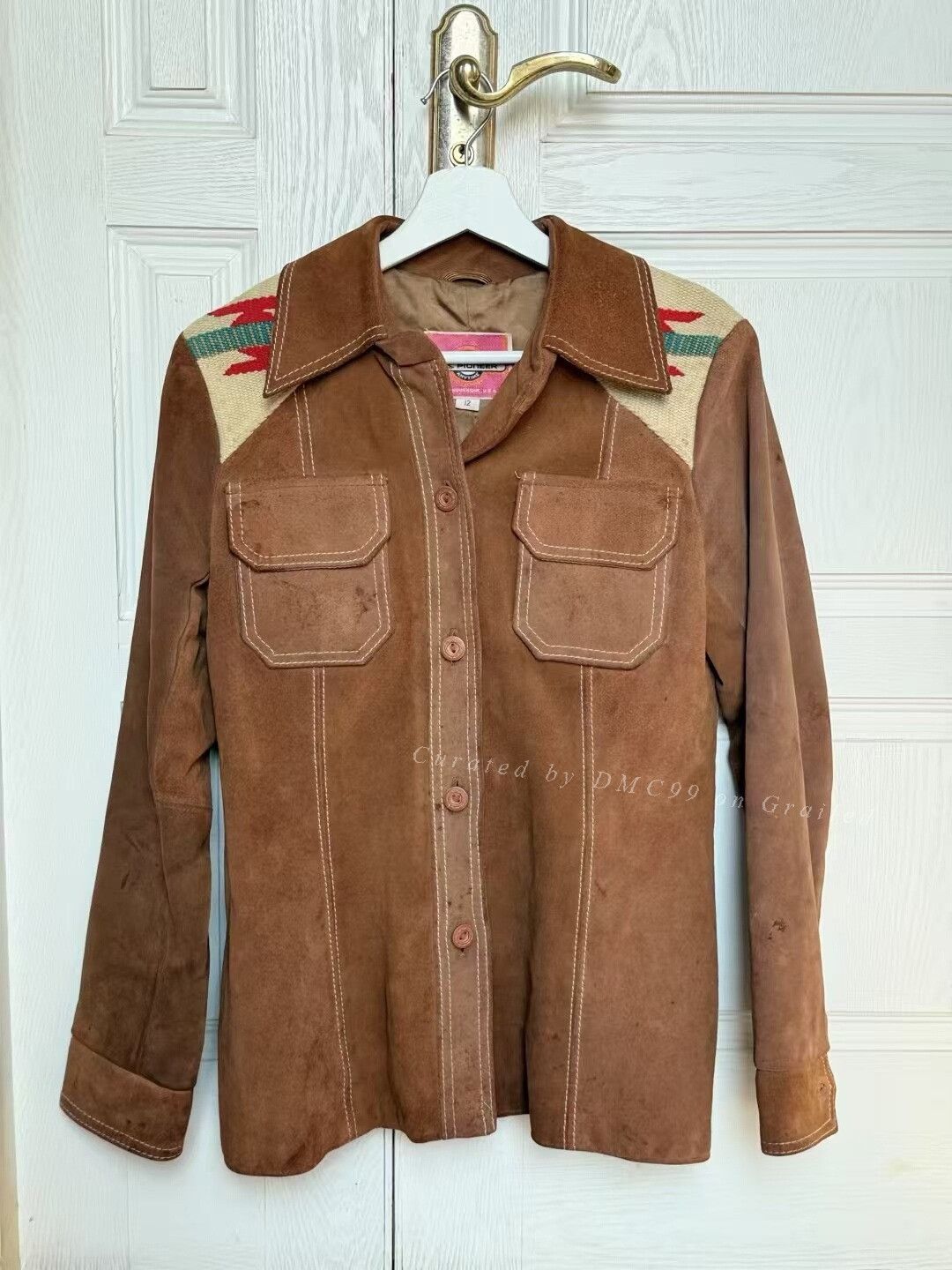 Vintage Vintage 1970s Ms Pioneer Chimayo Suede Jacket Size M / US 6-8 / IT 42-44 - 1 Thumbnail