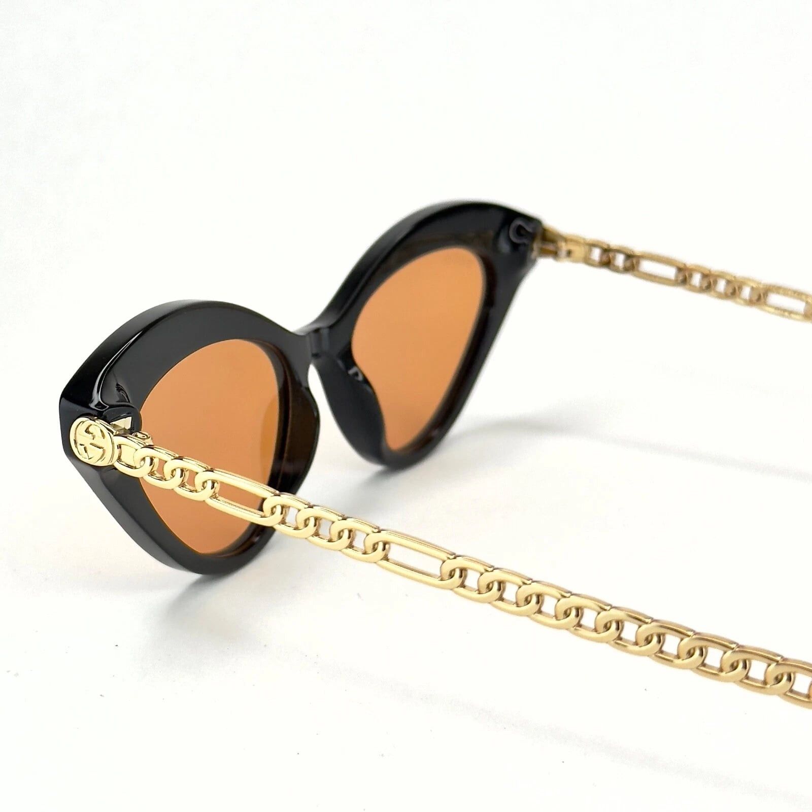 Gucci GUCCI GG0978S CHAIN 0978 Gold Black Orange Heart 002 Size ONE SIZE - 8 Thumbnail