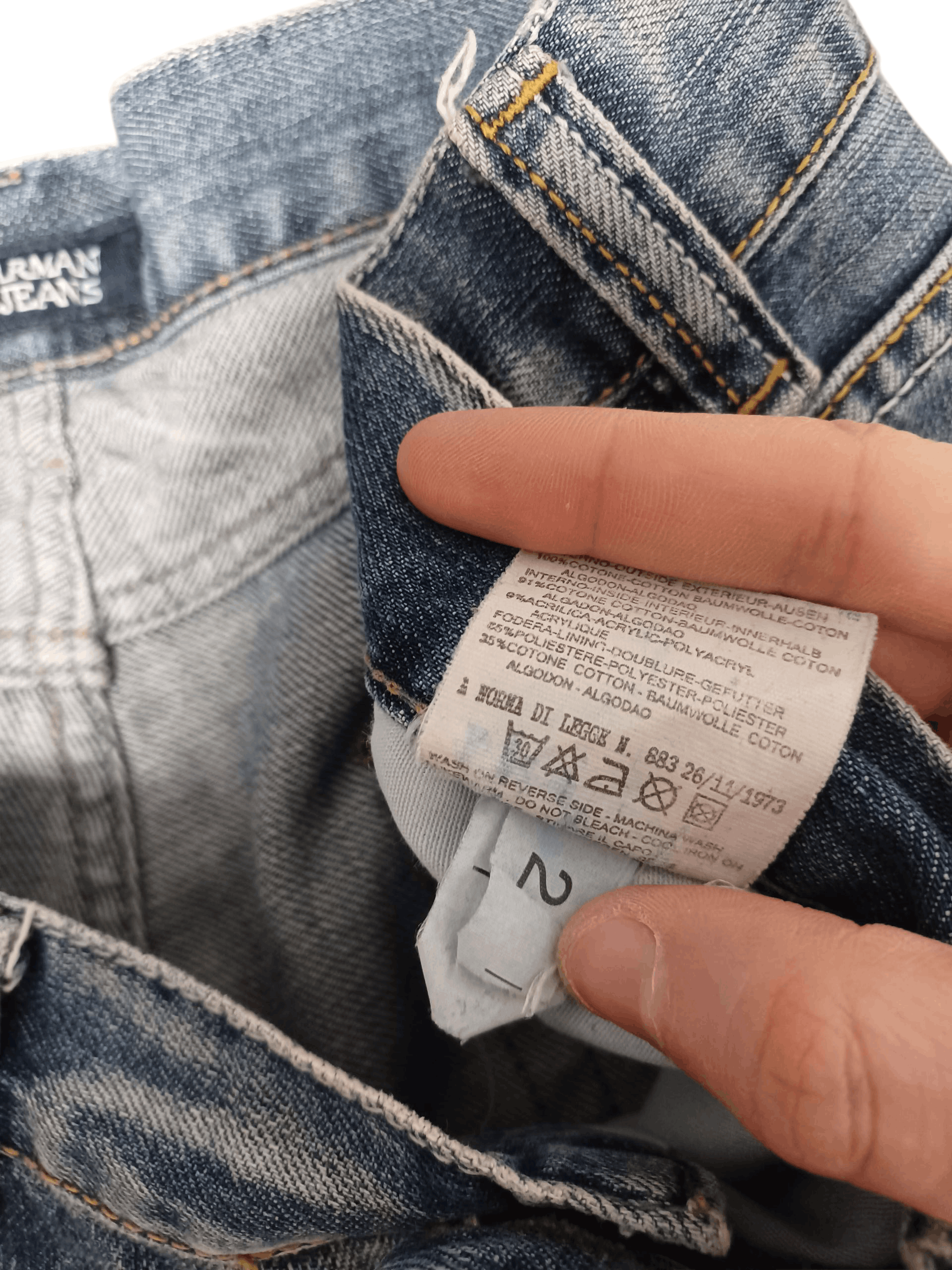 Armani ARMANI JEANS FIRE BIG LOGO AVANT GARDE JEANS DENIM Size US 36 / EU 52 - 7 Thumbnail
