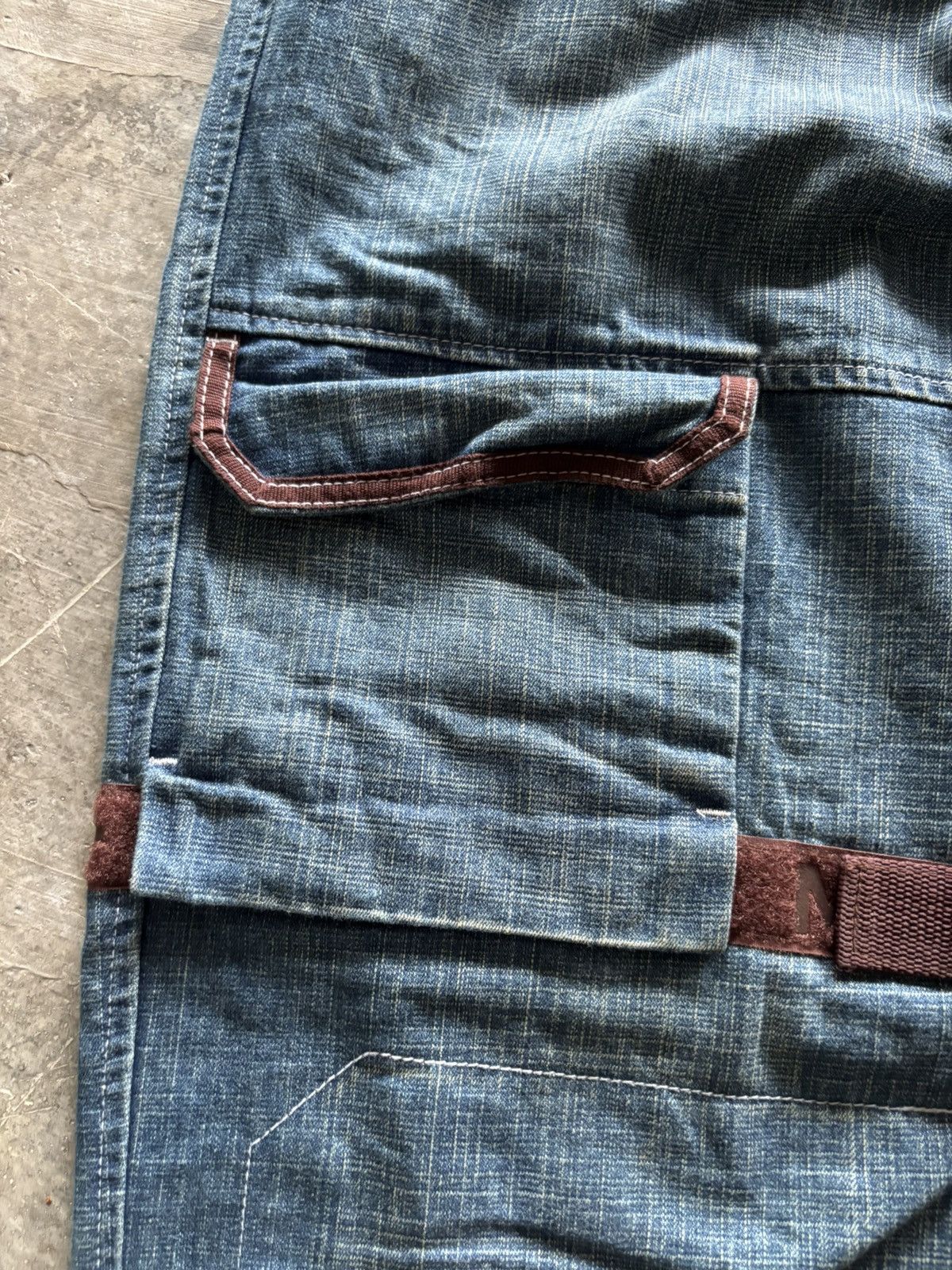 Marithe + Francois Girbaud RARE MFG marithe francois girbaud BAGGY STRAP WIDE LEG JEANS Size US 35 - 13 Thumbnail