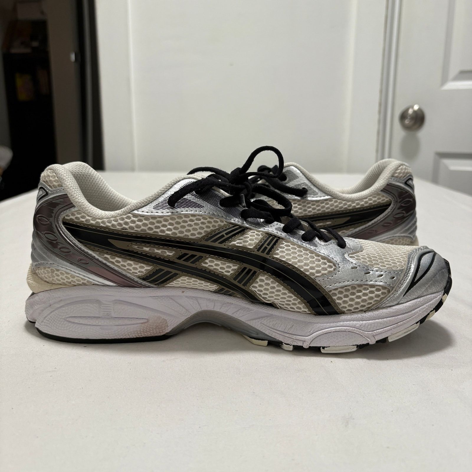 Asics ASICS Gel Kayano 14 Running Shoes Cream Black Size 8.5 Size US 8.5 / EU 41-42 - 5 Thumbnail