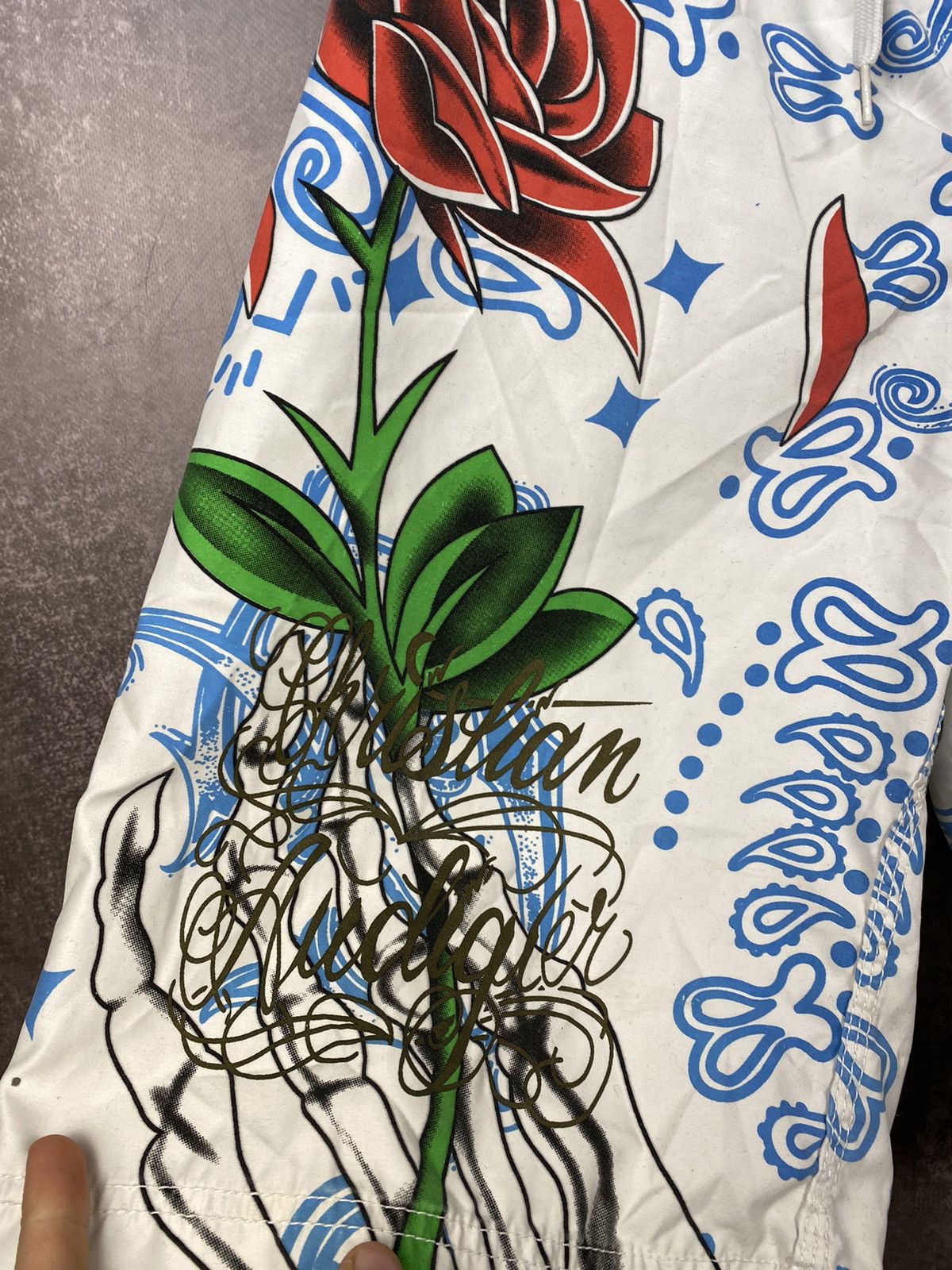 Christian Audigier × Ed Hardy × Vintage Ed hardy vintage rare logo shorts y2k Size US 32 / EU 48 - 3 Thumbnail