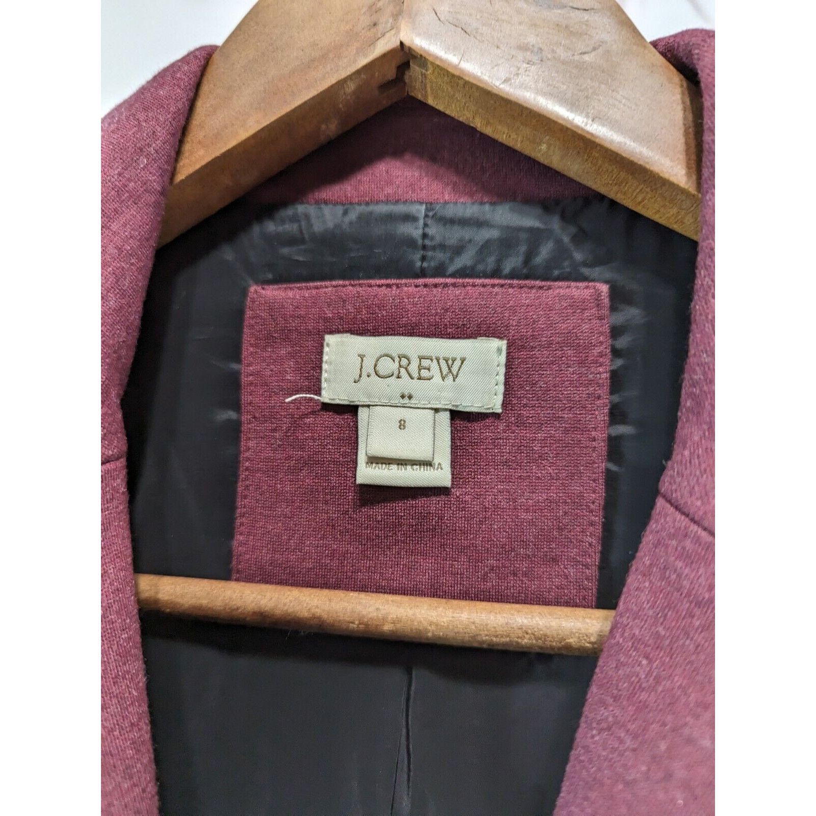 J.Crew J Crew Blazer Womens 8 Medium Red 2 Button Jacket Stretch Size M / US 6-8 / IT 42-44 - 3 Thumbnail