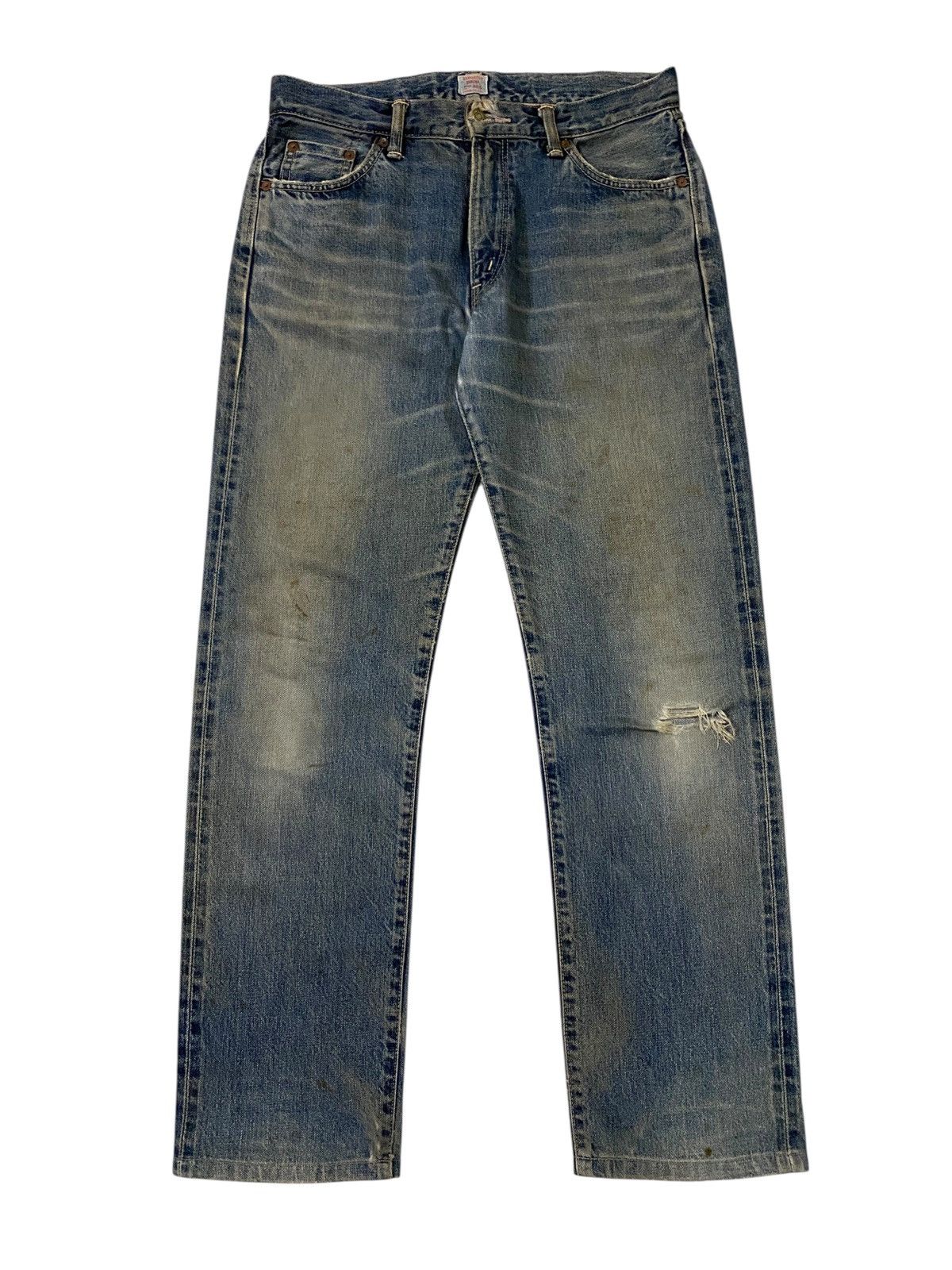 Edwin 00s EDWIN SELVEDGE Miss 505 Blue Rust Distressed Denim Jeans Size US 32 / EU 48 - 1 Thumbnail