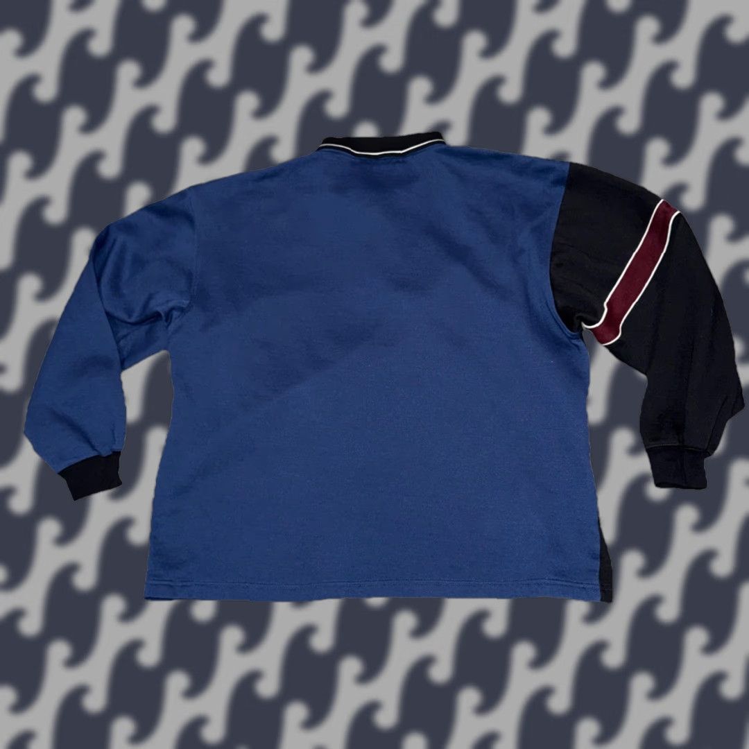 Vintage VINTAGE Highland Outfitters Long Sleeve Rugby Shirt Mens L Striped Blue Black 90s Retro Sports Button-Down Collar Size US L / EU 52-54 / 3 - 1 Thumbnail