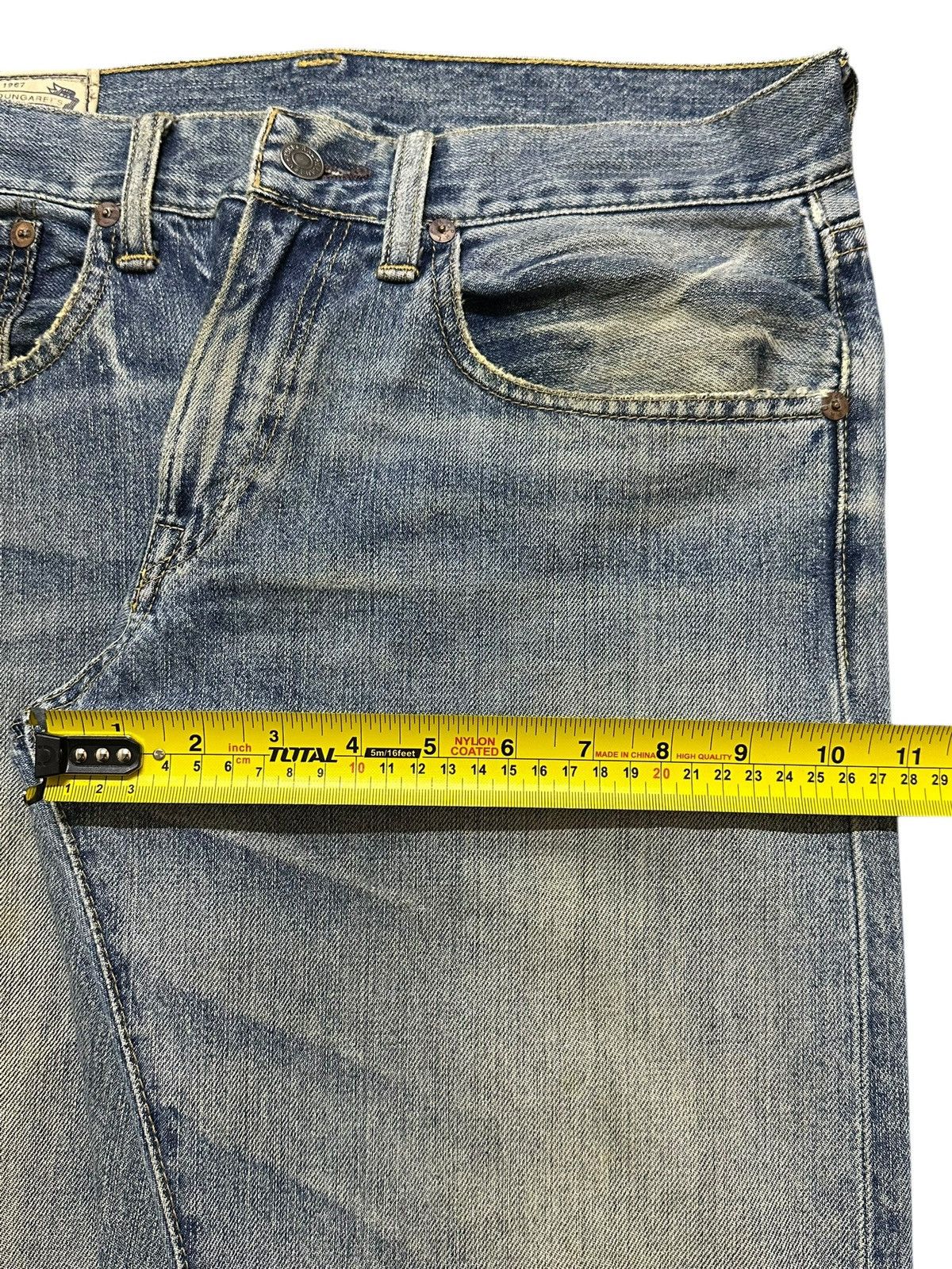 Polo Ralph Lauren Vintage Polo Ralph Lauren Blue Mud Wash Faded Distress Jeans Size US 30 / EU 46 - 15 Thumbnail