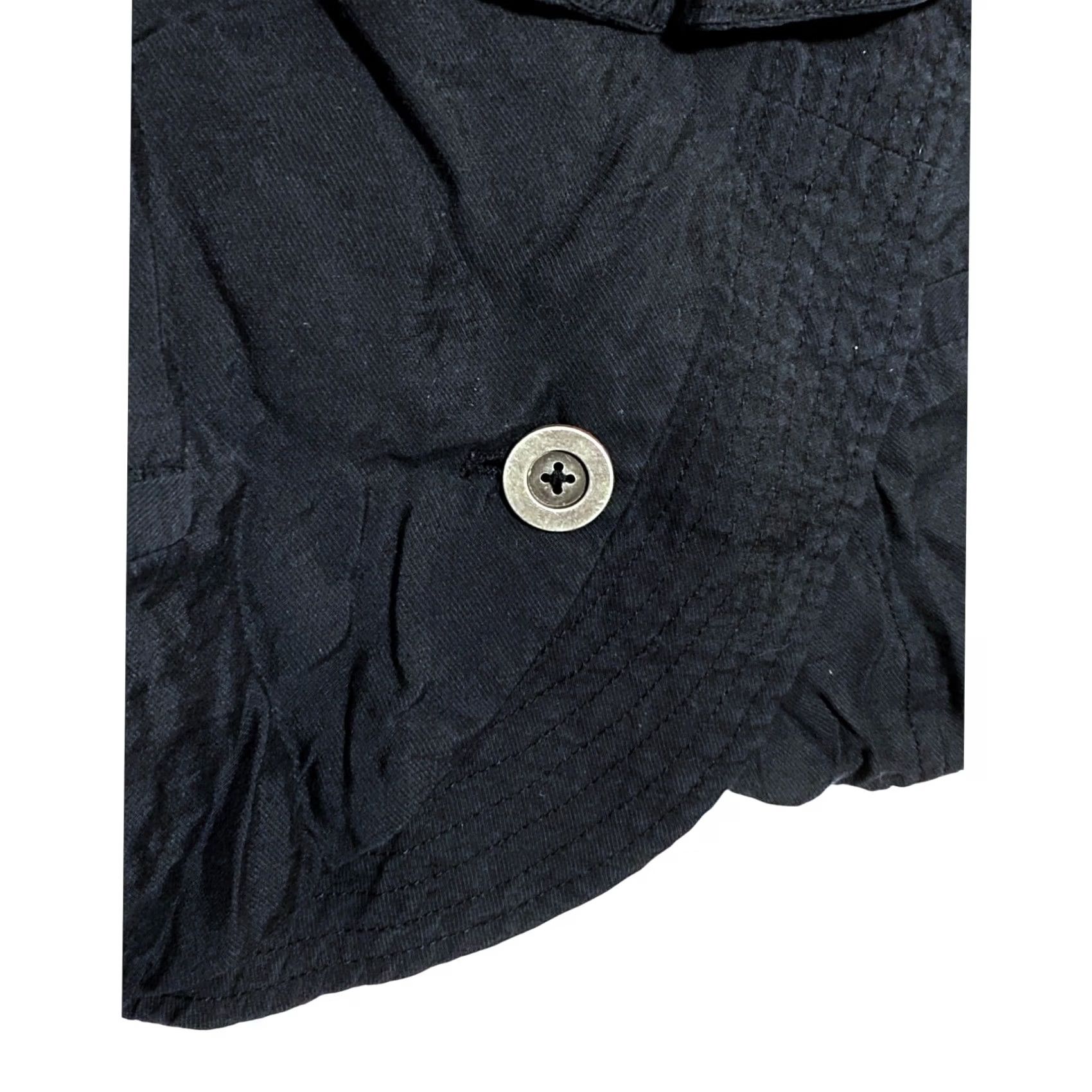 Free People VINTAGE Free People Blazer Jacket Black Floral Lined Asymmetrical Buttons Ruffle Women 4 Size S / US 4 / IT 40 - 4 Thumbnail