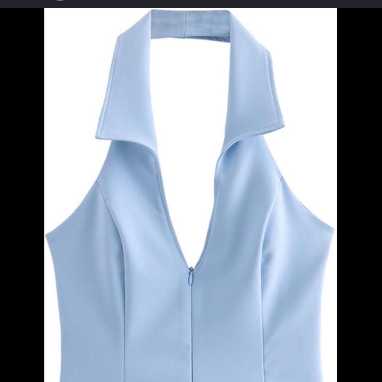 Zara Zara Shirt Style Halter Top Size S / US 4 / IT 40 - 4 Thumbnail