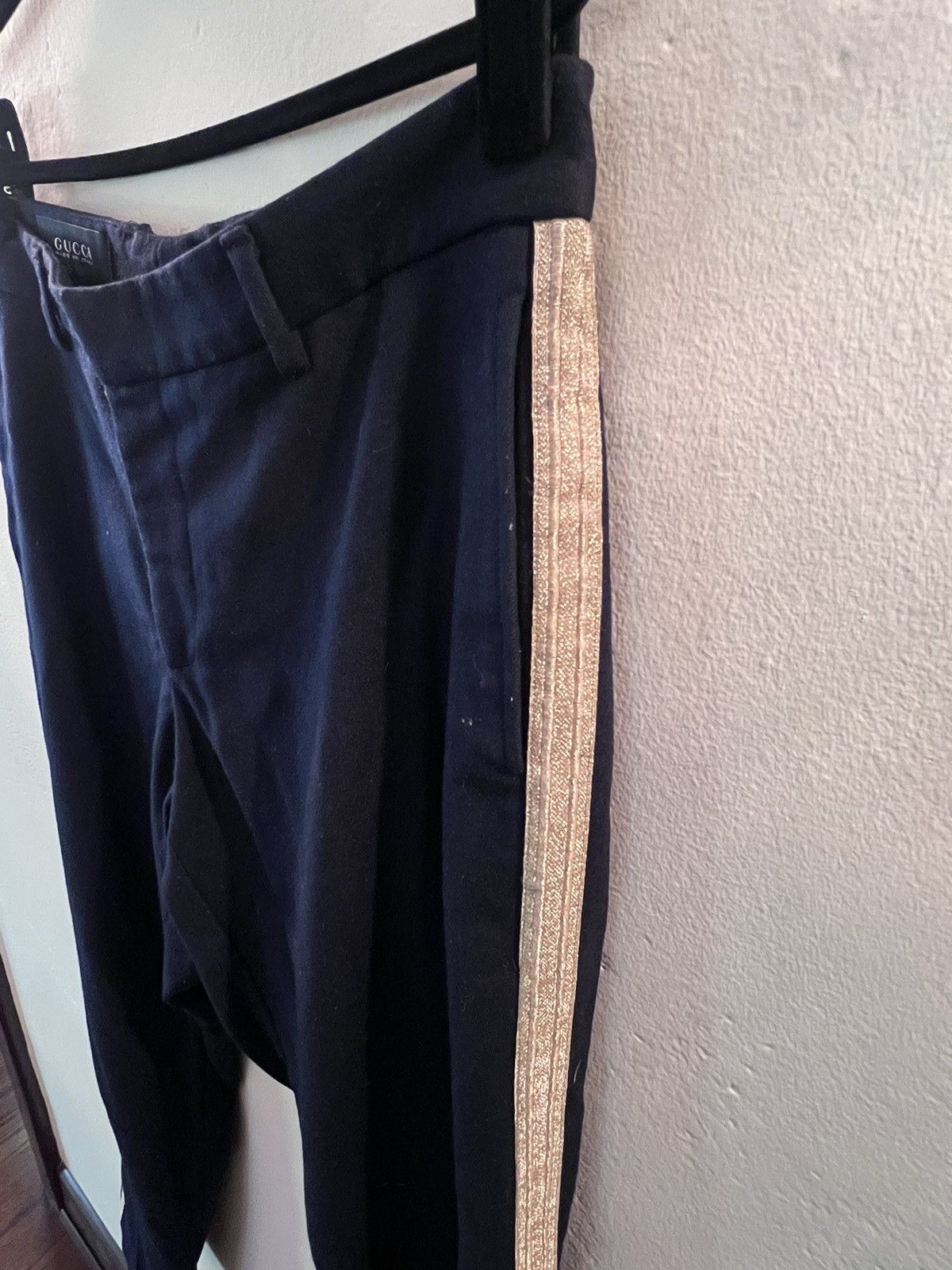Gucci Gucci Black/Gold Pants Size EU 52 Size US 44 / EU 60 - 2 Thumbnail