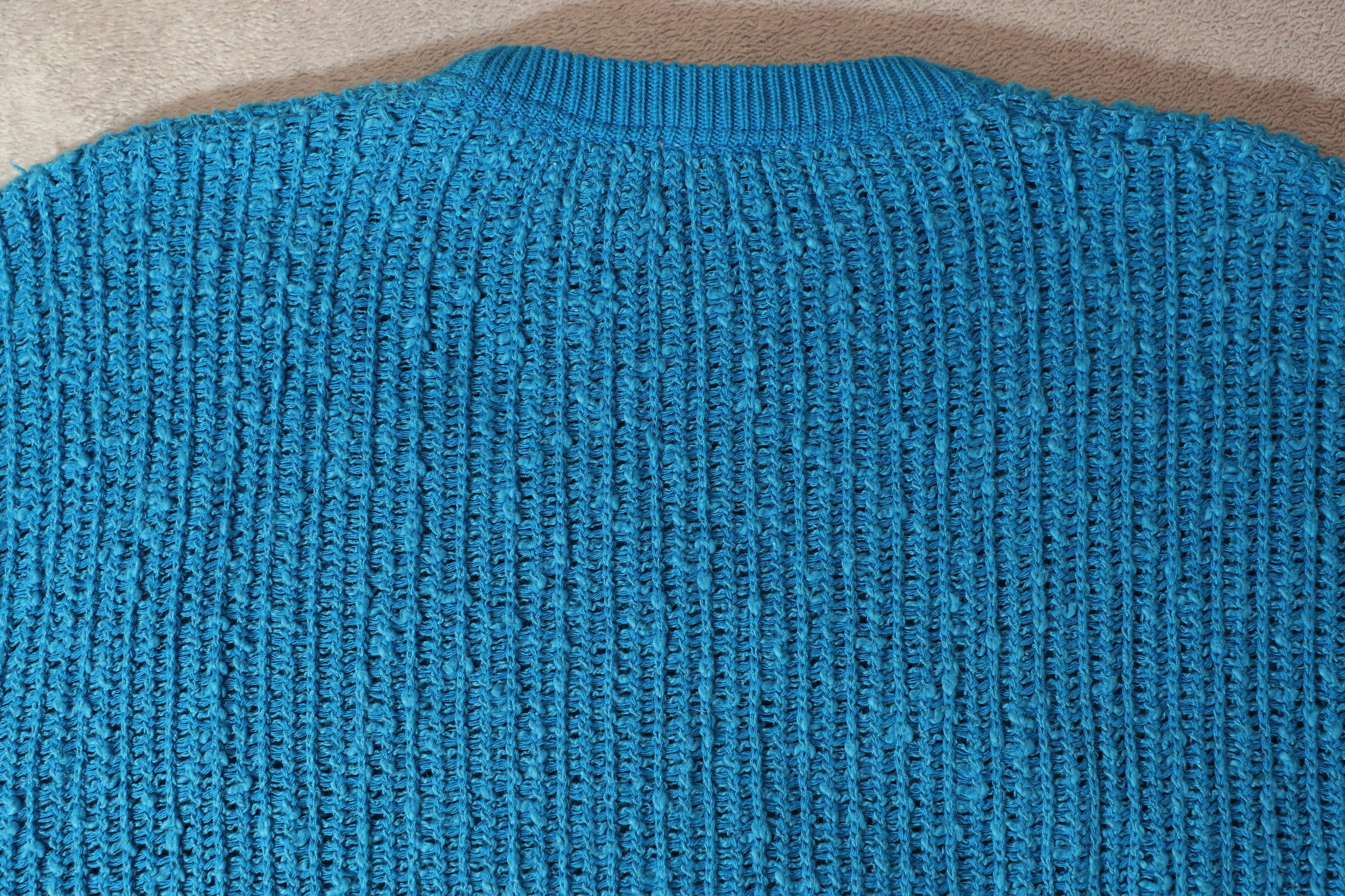 Vintage Modango Vintage Blue Knit Sweater (56) Size US XL / EU 56 / 4 - 11 Thumbnail
