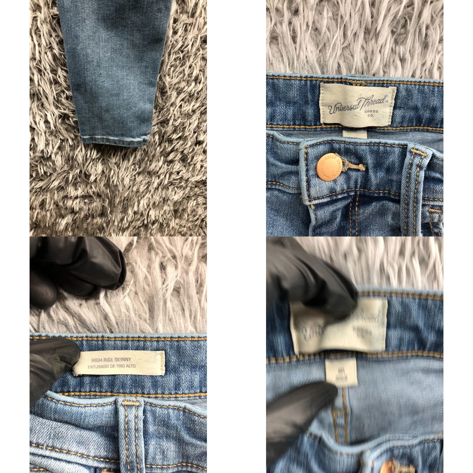 Vintage Universal Thread High Rise Skinny Jeans Size 8 Womens Medium Wash Blue Regular Womens Jeans Size 30" / US 8 / IT 44 - 8 Thumbnail