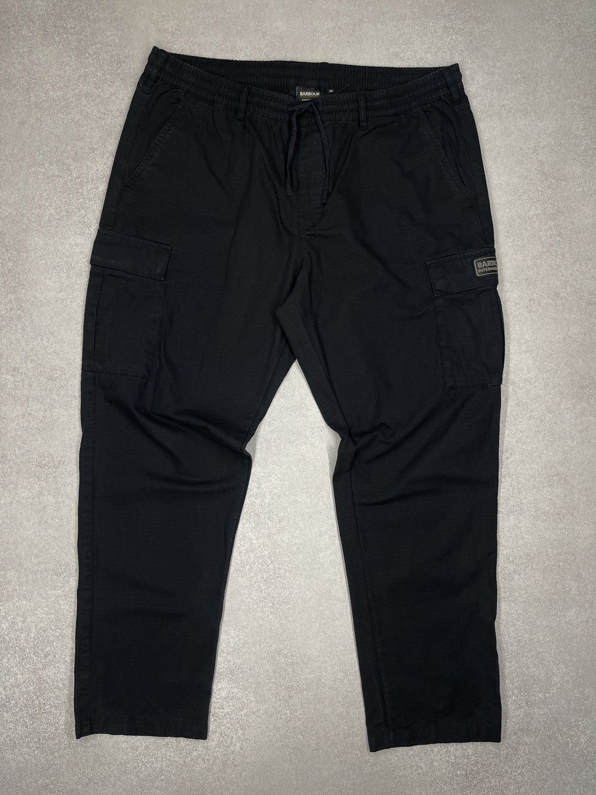 Barbour Mens Barbour International Cargo Pants Black Garment Dye Size US 36 / EU 52 - 2 Thumbnail
