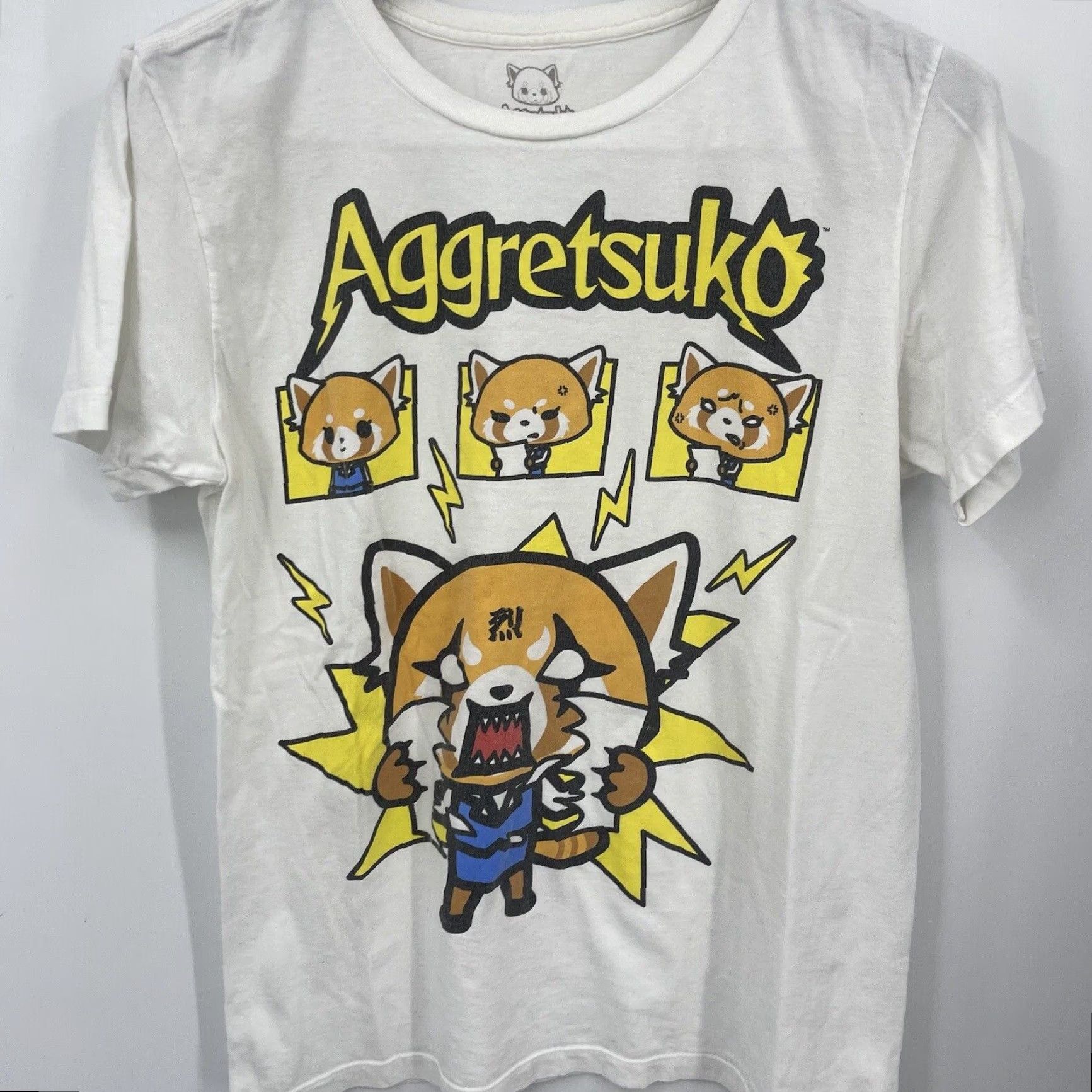 Vintage Sanrio Aggretsuko Shirt Adult Medium White Anime Graphic Tee 90s Retro Mens Size US M / EU 48-50 / 2 - 5 Thumbnail