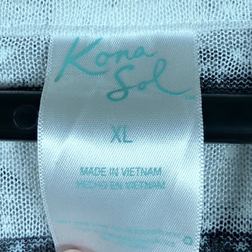 Vintage Kona Sol Shirt Women White Sheer Beach Cover Up Drawstring Waist XL Size XL / US 12-14 / IT 48-50 - 6 Thumbnail