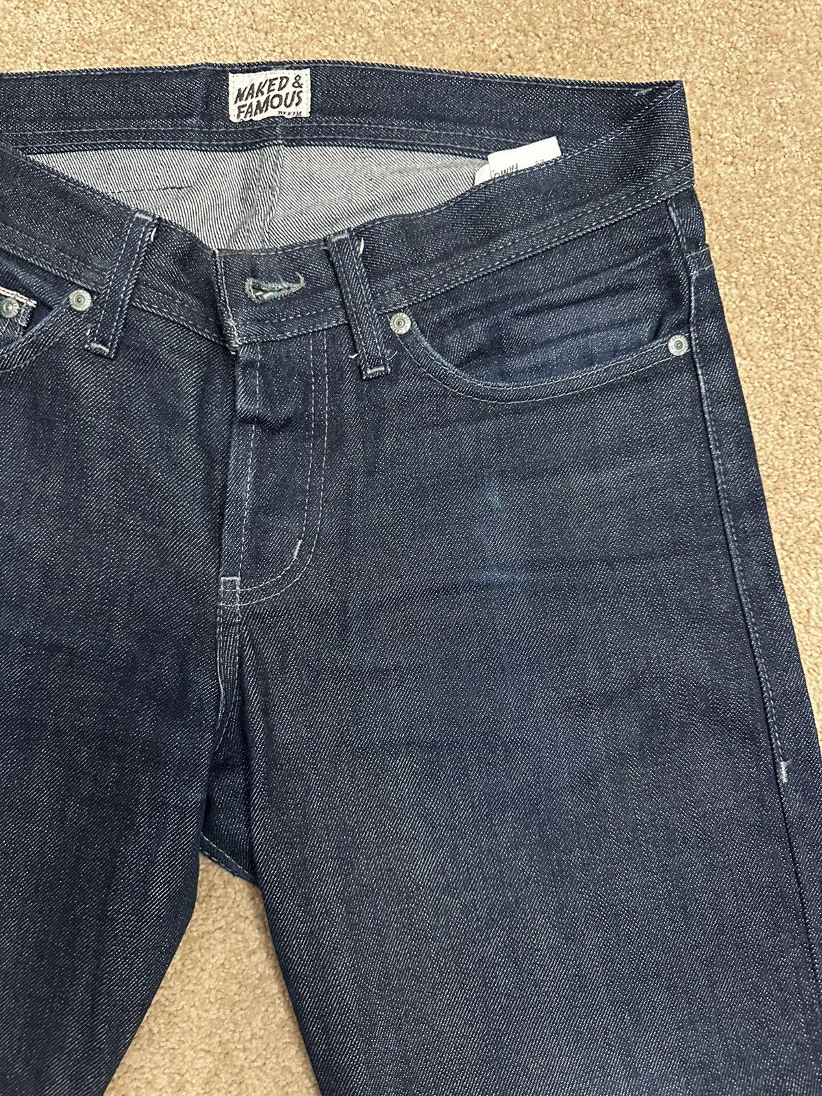 Naked & Famous Weird Guy Raw Denum Size US 29 - 3 Thumbnail