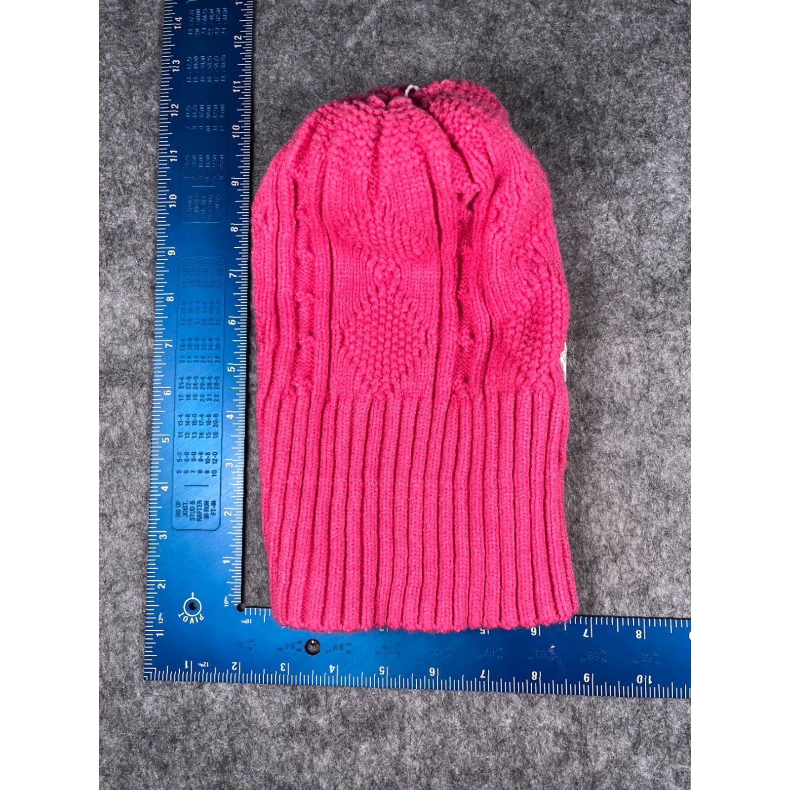 Vintage West Loop Beanie Women One Size Pink Knit Rayon Blend Stretch Ski Pom Size ONE SIZE - 6 Thumbnail